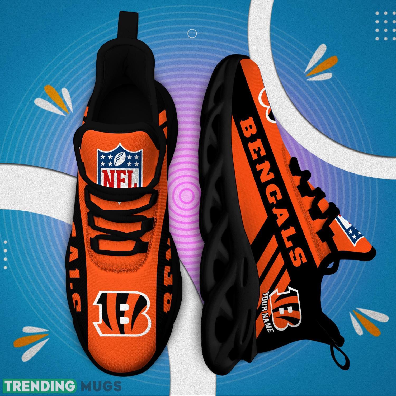 Cincinnati Bengals Sneakers For Fans Custom Name Max Soul Shoes Max Soul Cincinnati Bengals Sneakers For Fans Custom Name Max Soul Shoes Max Soul