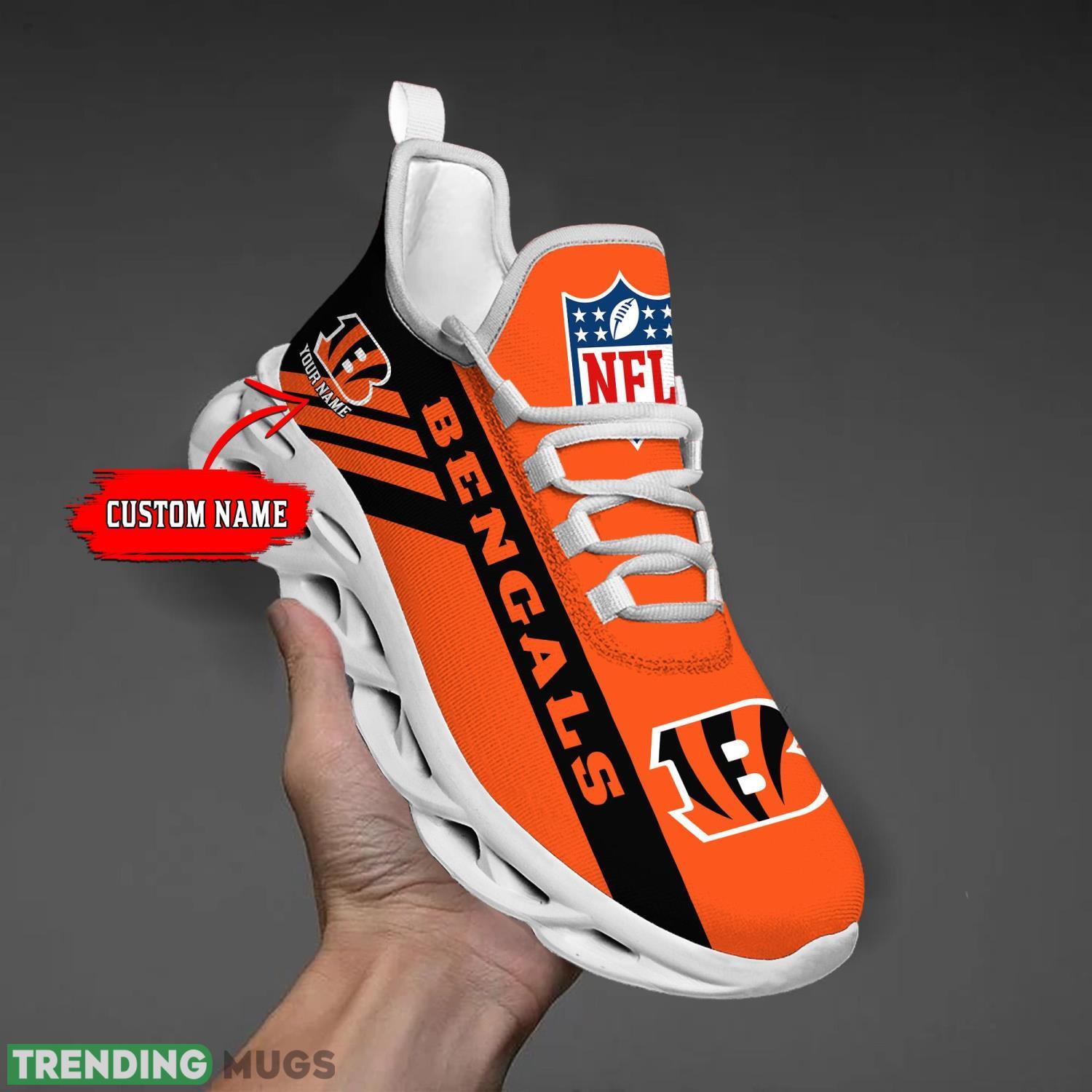 Cincinnati Bengals Sneakers For Fans Custom Name Max Soul Shoes Product Photo 1 Cincinnati Bengals Sneakers For Fans Custom Name Max Soul Shoes Product Photo 1