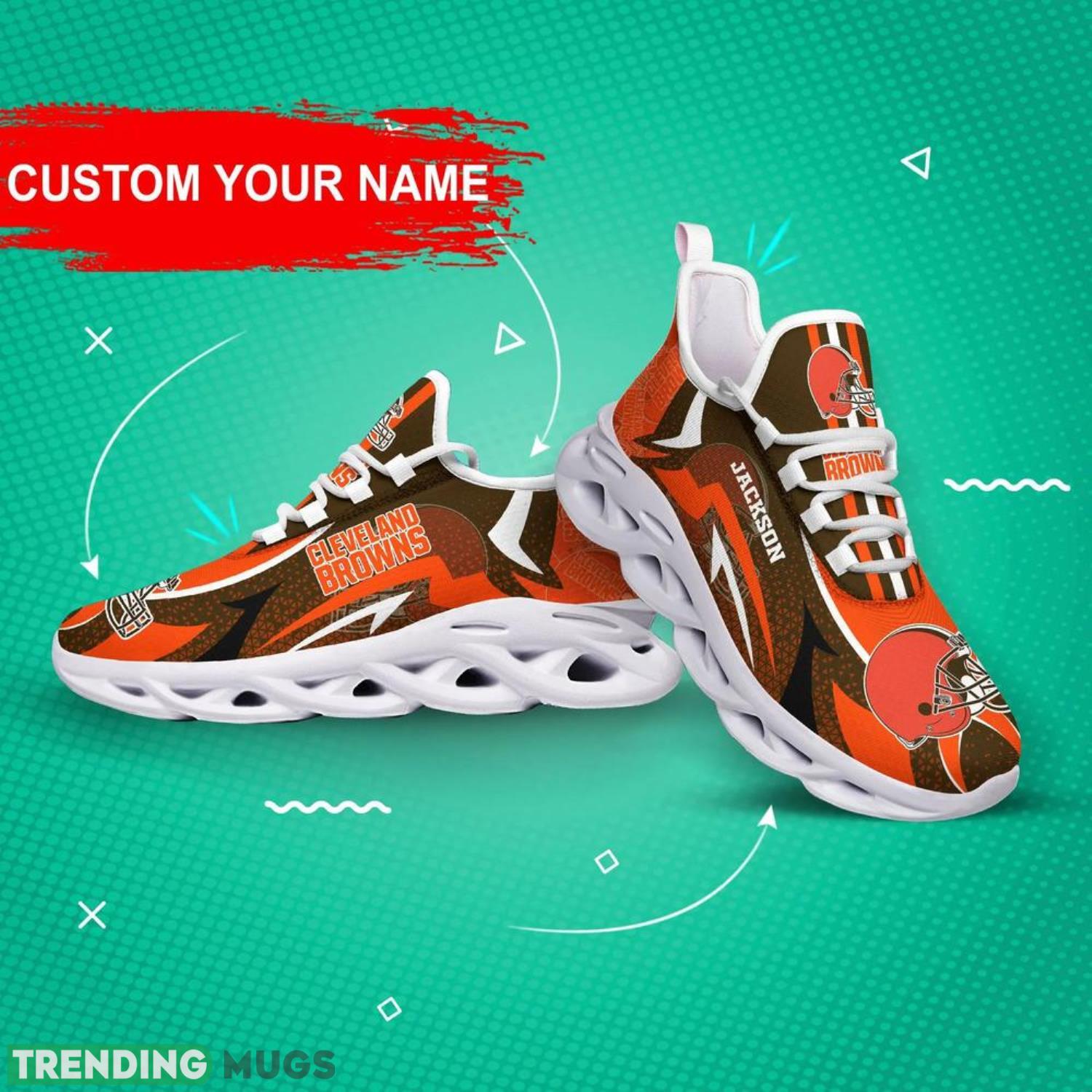 Cleveland Browns NFL Max Soul Shoes Custom Name Sneakers Hot Trending Men And Women Max Soul Cleveland Browns NFL Max Soul Shoes Custom Name Sneakers Hot Trending Men And Women Max Soul