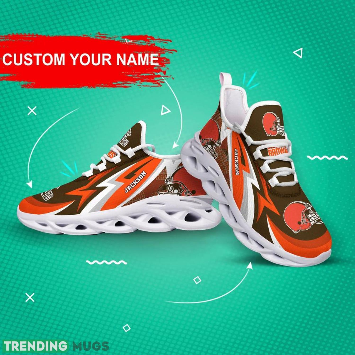 Cleveland Browns NFL Max Soul Shoes Custom Name Sneakers Hot Trending Personalized Gifts For NFL Fans Max Soul Cleveland Browns NFL Max Soul Shoes Custom Name Sneakers Hot Trending Personalized Gifts For NFL Fans Max Soul