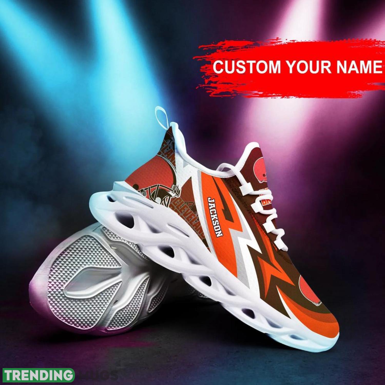 Cleveland Browns NFL Max Soul Shoes Custom Name Sneakers Hot Trending Personalized Gifts For NFL Fans Max Soul Cleveland Browns NFL Max Soul Shoes Custom Name Sneakers Hot Trending Personalized Gifts For NFL Fans Max Soul