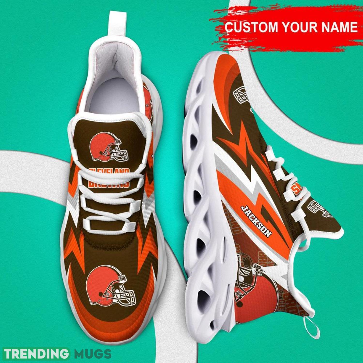 Cleveland Browns NFL Max Soul Shoes Custom Name Sneakers Hot Trending Personalized Gifts For NFL Fans Max Soul Cleveland Browns NFL Max Soul Shoes Custom Name Sneakers Hot Trending Personalized Gifts For NFL Fans Max Soul