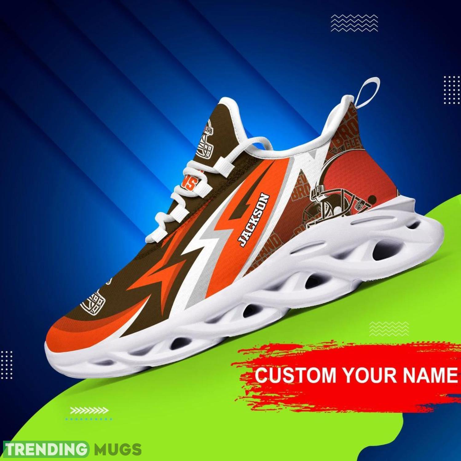 Cleveland Browns NFL Max Soul Shoes Custom Name Sneakers Hot Trending Personalized Gifts For NFL Fans Max Soul Cleveland Browns NFL Max Soul Shoes Custom Name Sneakers Hot Trending Personalized Gifts For NFL Fans Max Soul