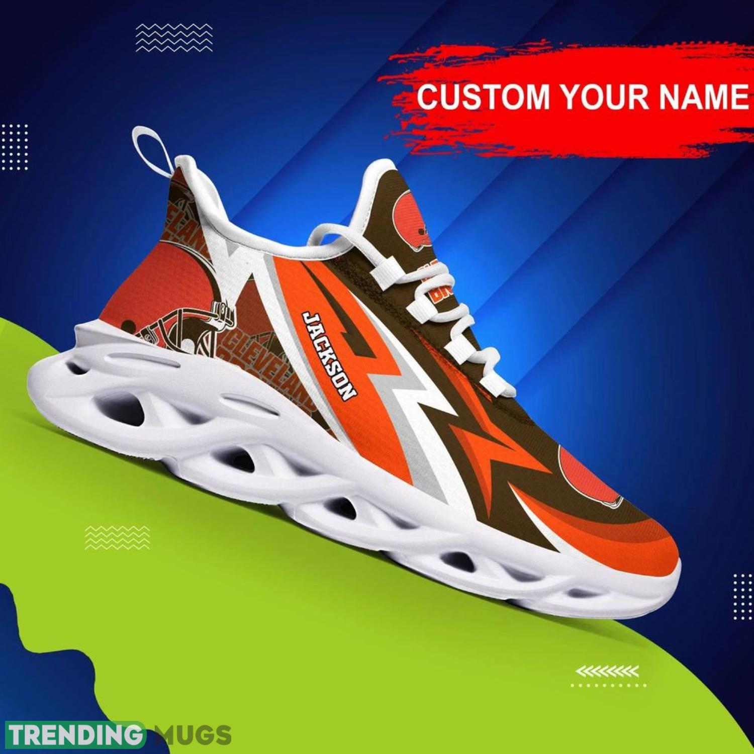 Cleveland Browns NFL Max Soul Shoes Custom Name Sneakers Hot Trending Personalized Gifts For NFL Fans Product Photo 1 Cleveland Browns NFL Max Soul Shoes Custom Name Sneakers Hot Trending Personalized Gifts For NFL Fans Product Photo 1