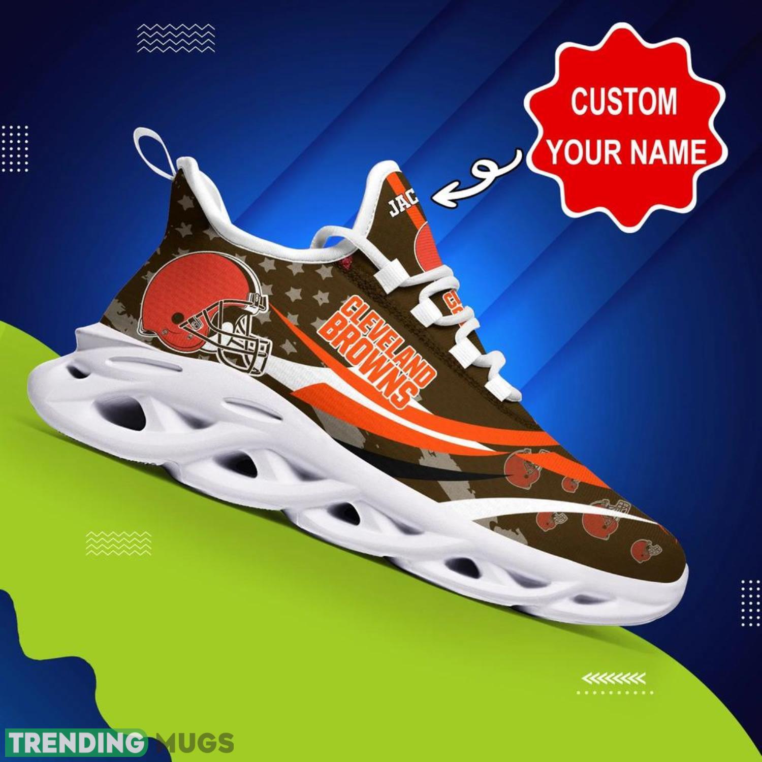 Cleveland Browns NFL Max Soul Shoes Custom Name Sneakers Running Shoes Gifts For NFL Fans Max Soul Cleveland Browns NFL Max Soul Shoes Custom Name Sneakers Running Shoes Gifts For NFL Fans Max Soul