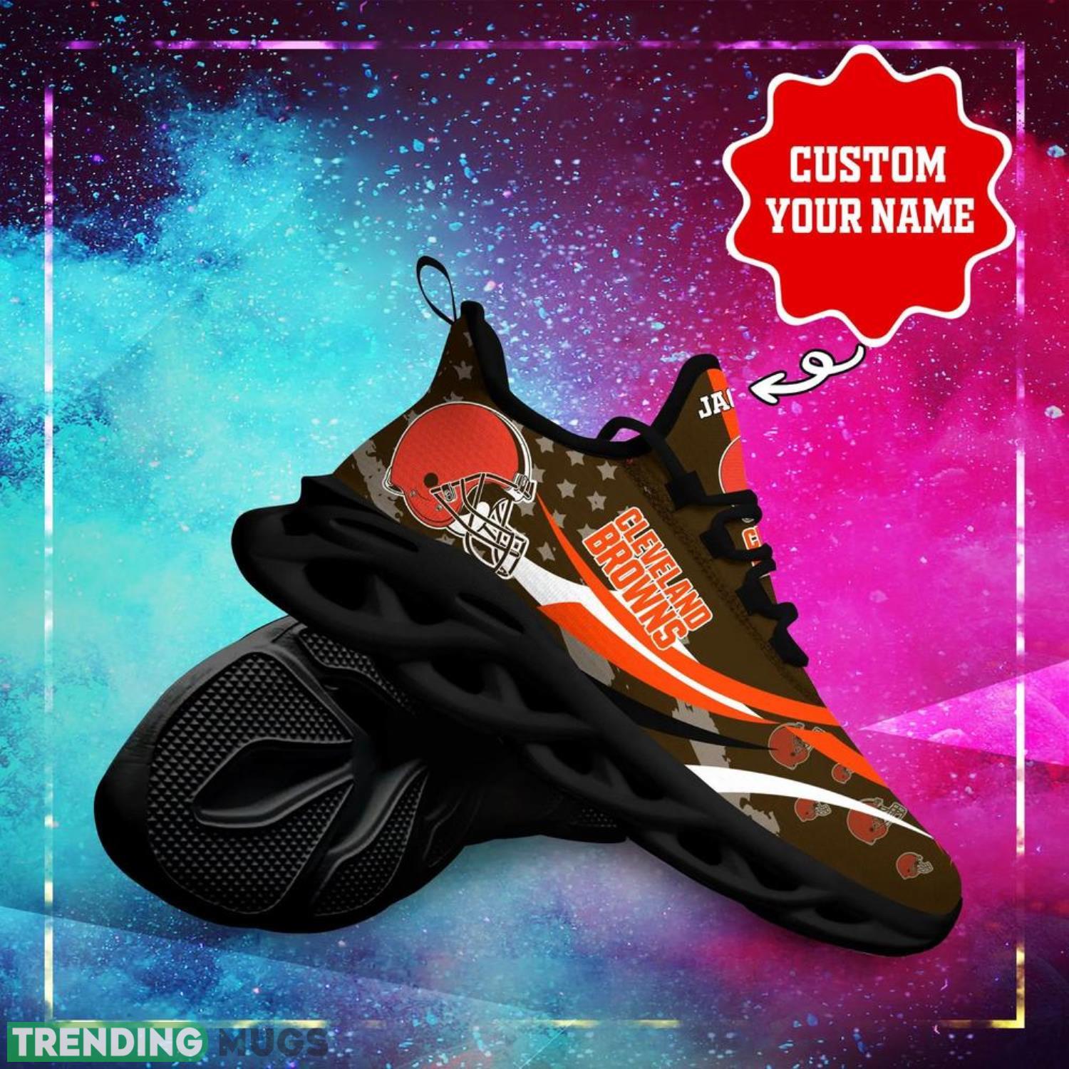 Cleveland Browns NFL Max Soul Shoes Custom Name Sneakers Running Shoes Gifts For NFL Fans Max Soul Cleveland Browns NFL Max Soul Shoes Custom Name Sneakers Running Shoes Gifts For NFL Fans Max Soul