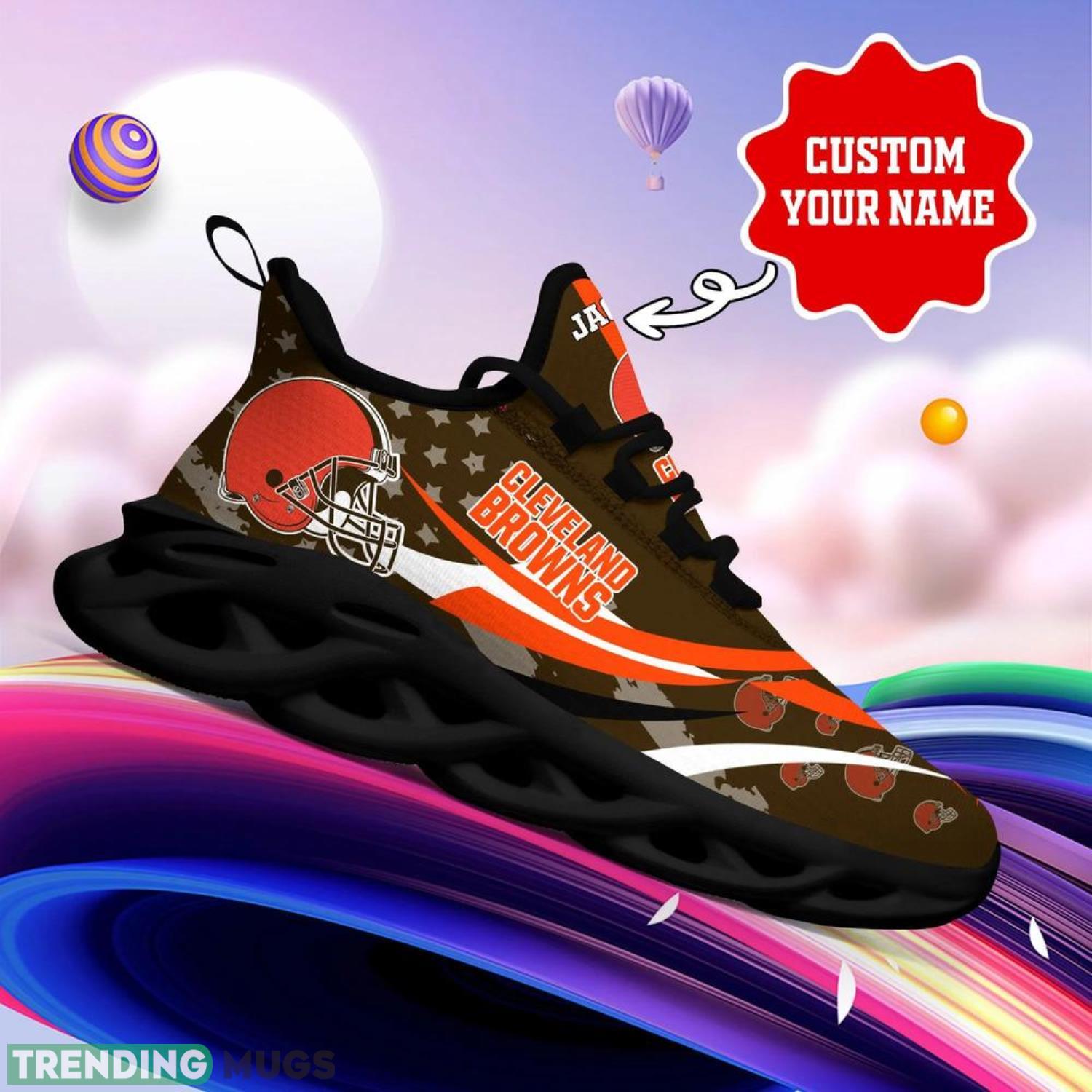 Cleveland Browns NFL Max Soul Shoes Custom Name Sneakers Running Shoes Gifts For NFL Fans Max Soul Cleveland Browns NFL Max Soul Shoes Custom Name Sneakers Running Shoes Gifts For NFL Fans Max Soul