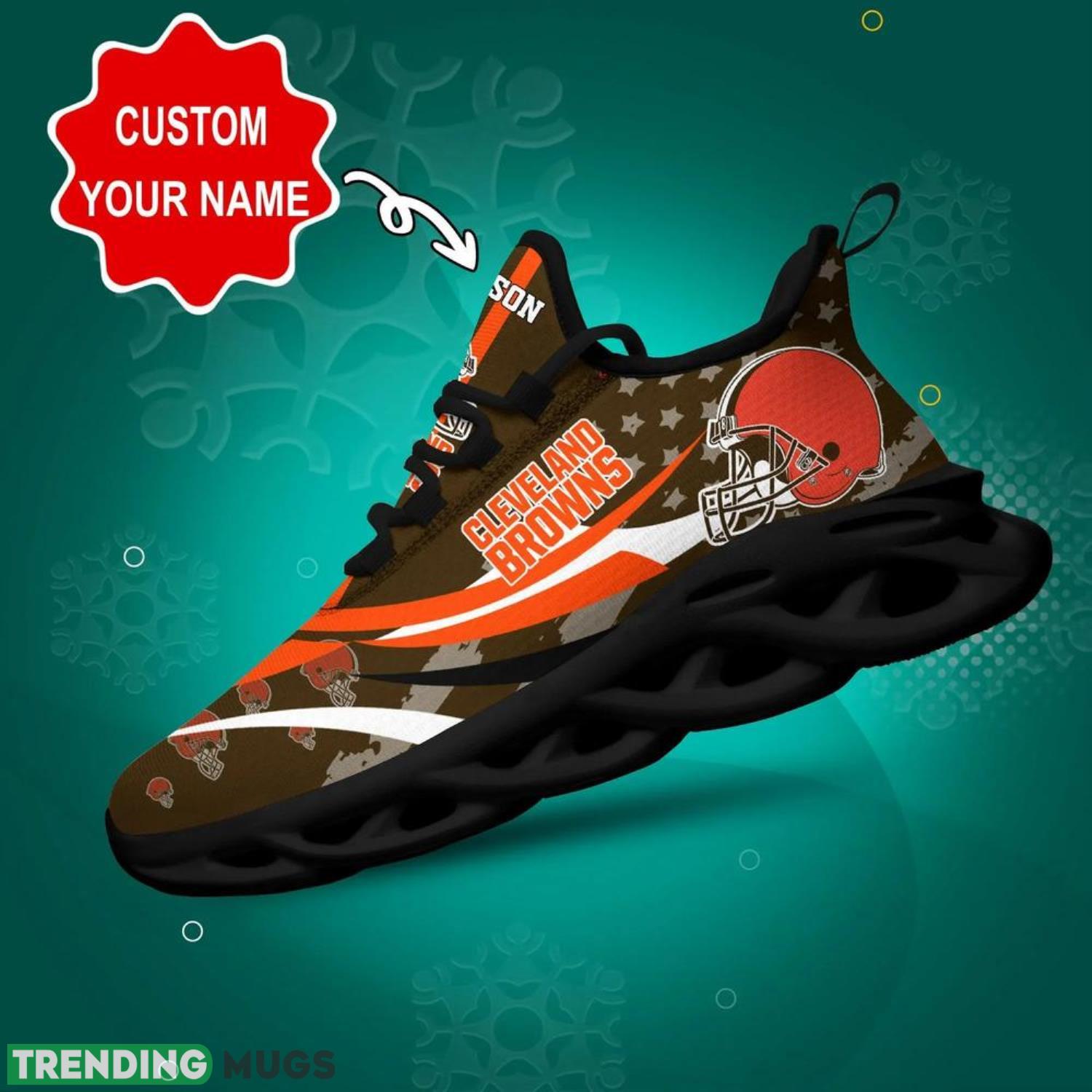 Cleveland Browns NFL Max Soul Shoes Custom Name Sneakers Running Shoes Gifts For NFL Fans Product Photo 1 Cleveland Browns NFL Max Soul Shoes Custom Name Sneakers Running Shoes Gifts For NFL Fans Product Photo 1