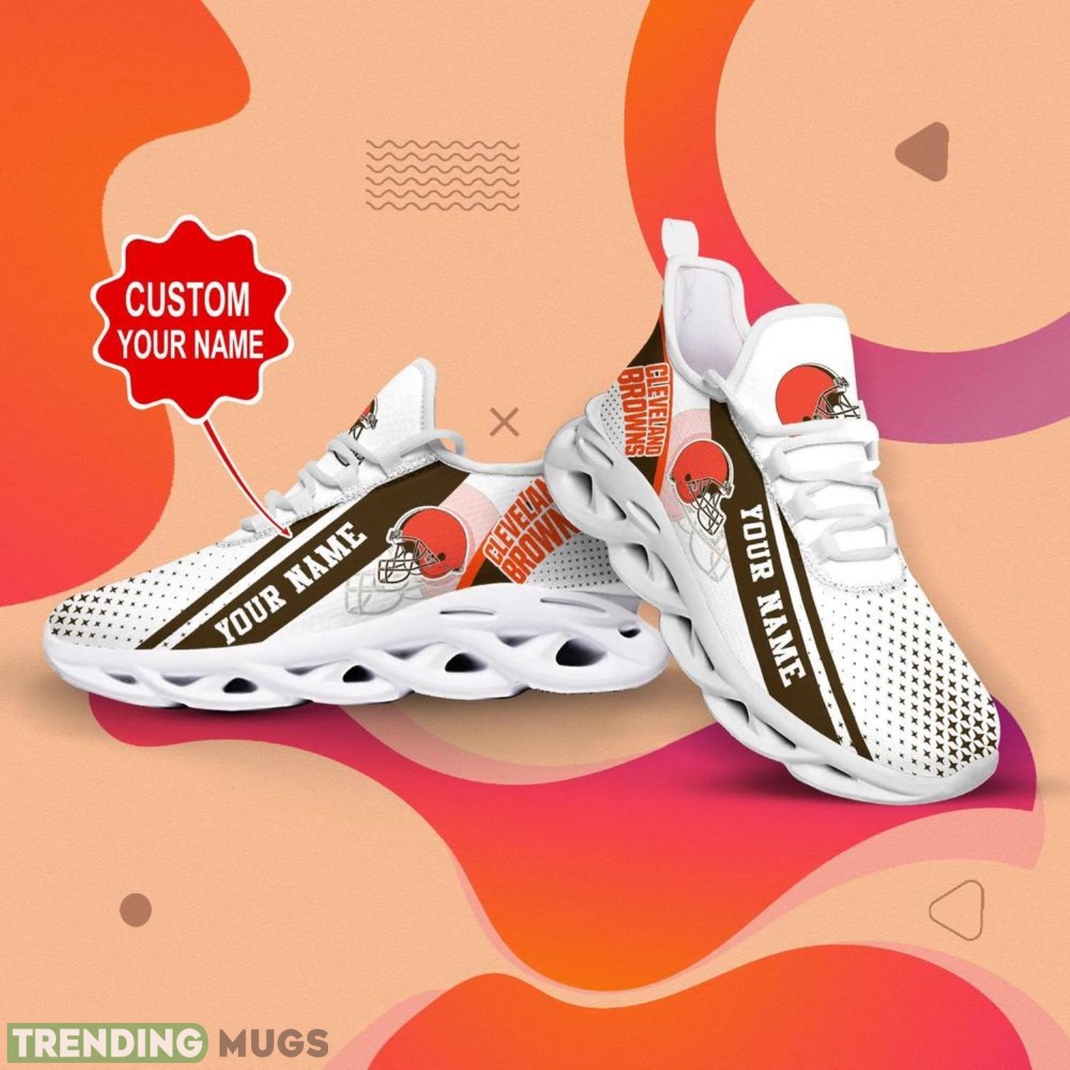 Cleveland Browns NFL Max Soul Shoes Custom Name Sneakers Running Shoes Hot Trending Personalized Gifts For NFL Fans Max Soul Cleveland Browns NFL Max Soul Shoes Custom Name Sneakers Running Shoes Hot Trending Personalized Gifts For NFL Fans Max Soul
