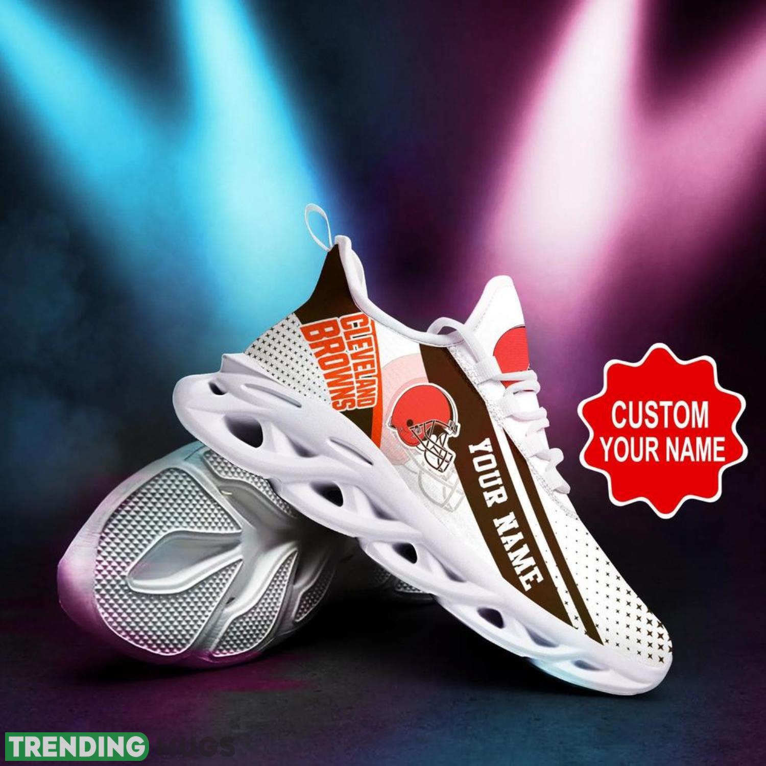 Cleveland Browns NFL Max Soul Shoes Custom Name Sneakers Running Shoes Hot Trending Personalized Gifts For NFL Fans Max Soul Cleveland Browns NFL Max Soul Shoes Custom Name Sneakers Running Shoes Hot Trending Personalized Gifts For NFL Fans Max Soul