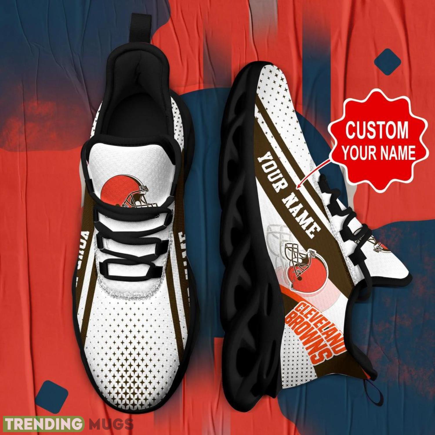 Cleveland Browns NFL Max Soul Shoes Custom Name Sneakers Running Shoes Hot Trending Personalized Gifts For NFL Fans Max Soul Cleveland Browns NFL Max Soul Shoes Custom Name Sneakers Running Shoes Hot Trending Personalized Gifts For NFL Fans Max Soul