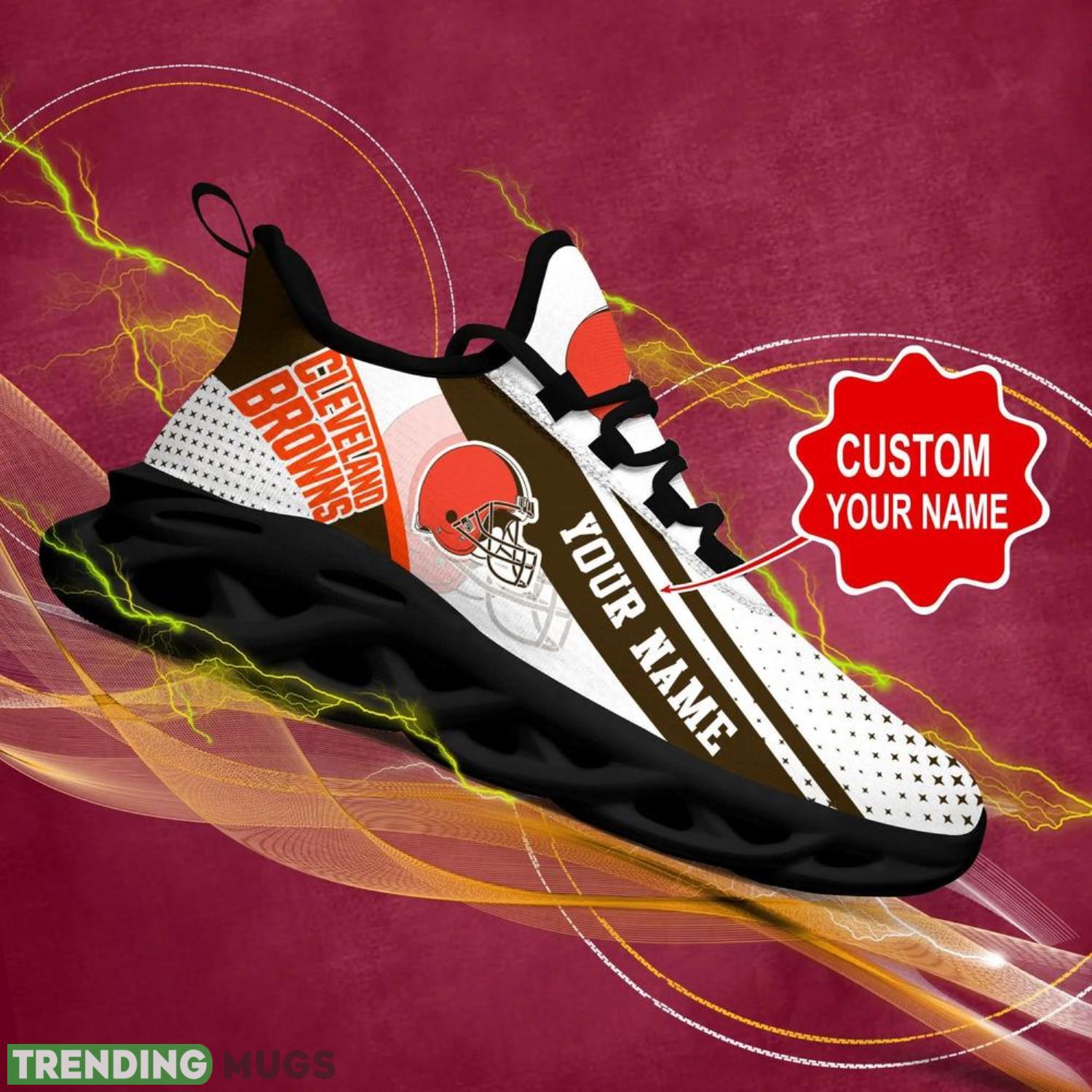 Cleveland Browns NFL Max Soul Shoes Custom Name Sneakers Running Shoes Hot Trending Personalized Gifts For NFL Fans Max Soul Cleveland Browns NFL Max Soul Shoes Custom Name Sneakers Running Shoes Hot Trending Personalized Gifts For NFL Fans Max Soul