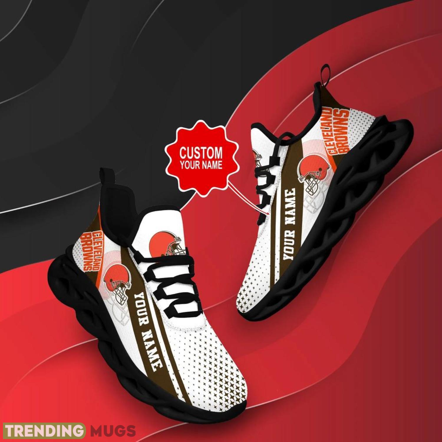 Cleveland Browns NFL Max Soul Shoes Custom Name Sneakers Running Shoes Hot Trending Personalized Gifts For NFL Fans Max Soul Cleveland Browns NFL Max Soul Shoes Custom Name Sneakers Running Shoes Hot Trending Personalized Gifts For NFL Fans Max Soul