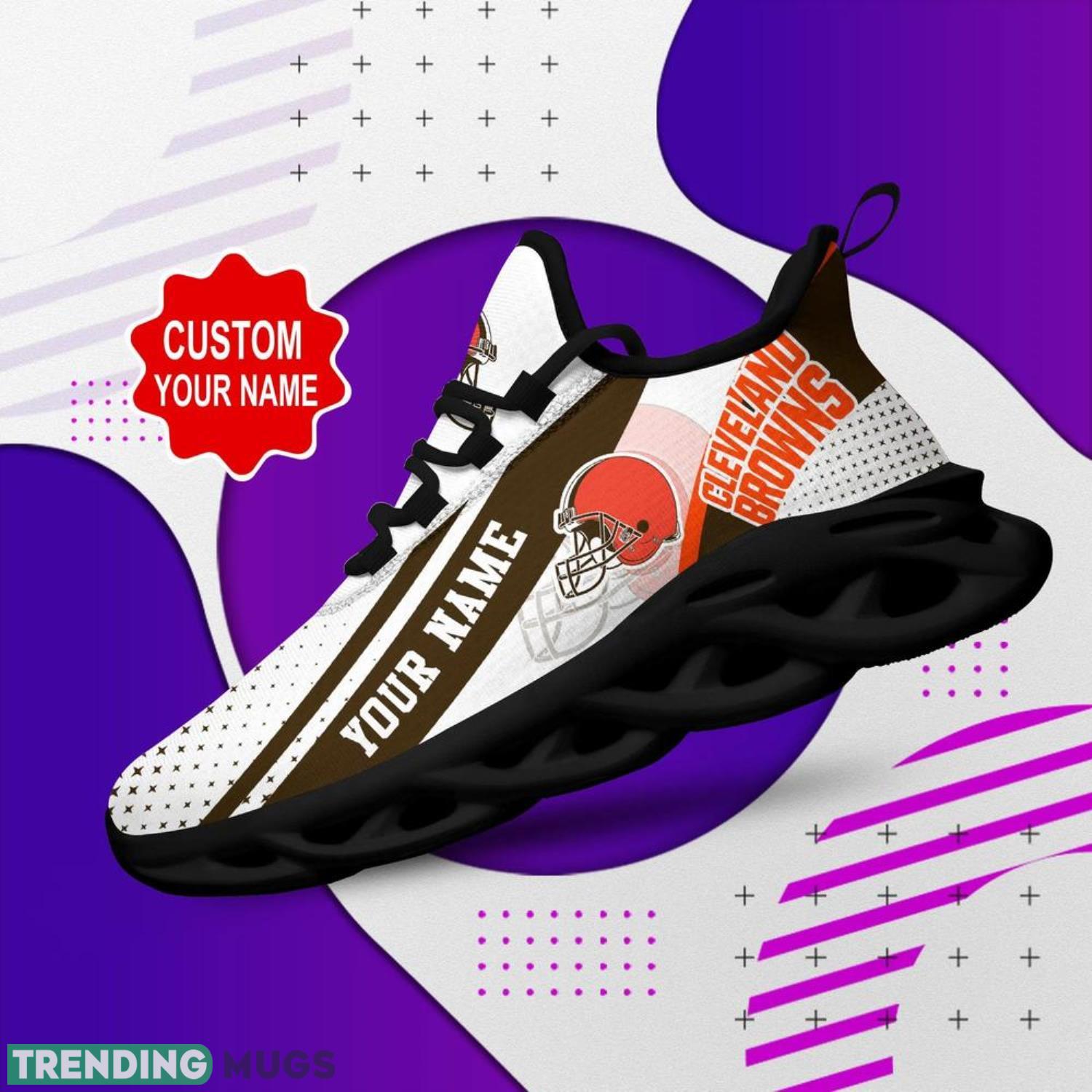 Cleveland Browns NFL Max Soul Shoes Custom Name Sneakers Running Shoes Hot Trending Personalized Gifts For NFL Fans Max Soul Cleveland Browns NFL Max Soul Shoes Custom Name Sneakers Running Shoes Hot Trending Personalized Gifts For NFL Fans Max Soul