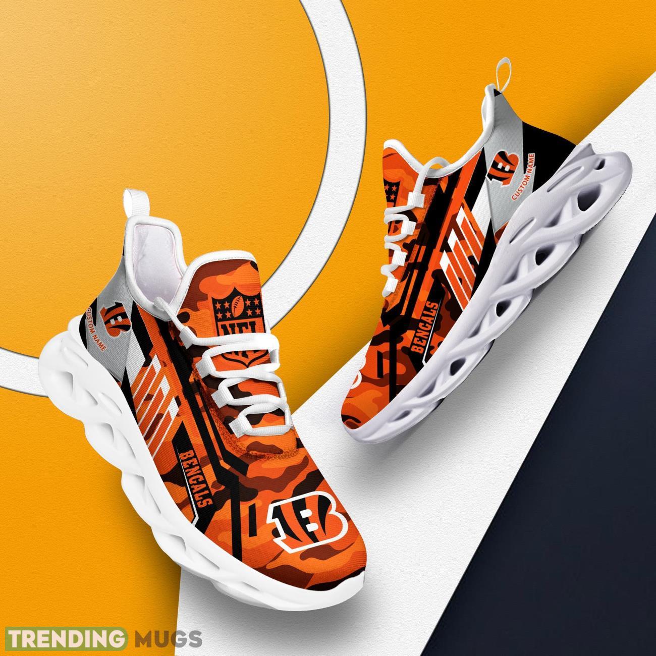 Custom Name Cincinnati Bengals CAMO Max Soul Shoes Gift For Father's Day Max Soul Custom Name Cincinnati Bengals CAMO Max Soul Shoes Gift For Father's Day Max Soul