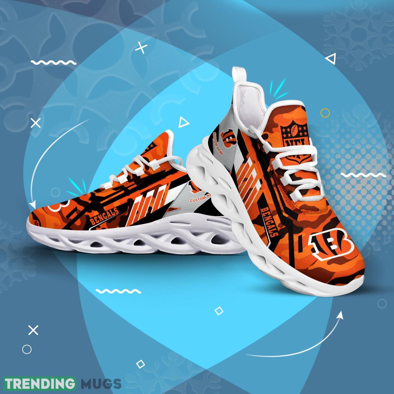 Custom Name Cincinnati Bengals CAMO Max Soul Shoes Gift For Father's Day Max Soul Custom Name Cincinnati Bengals CAMO Max Soul Shoes Gift For Father's Day Max Soul