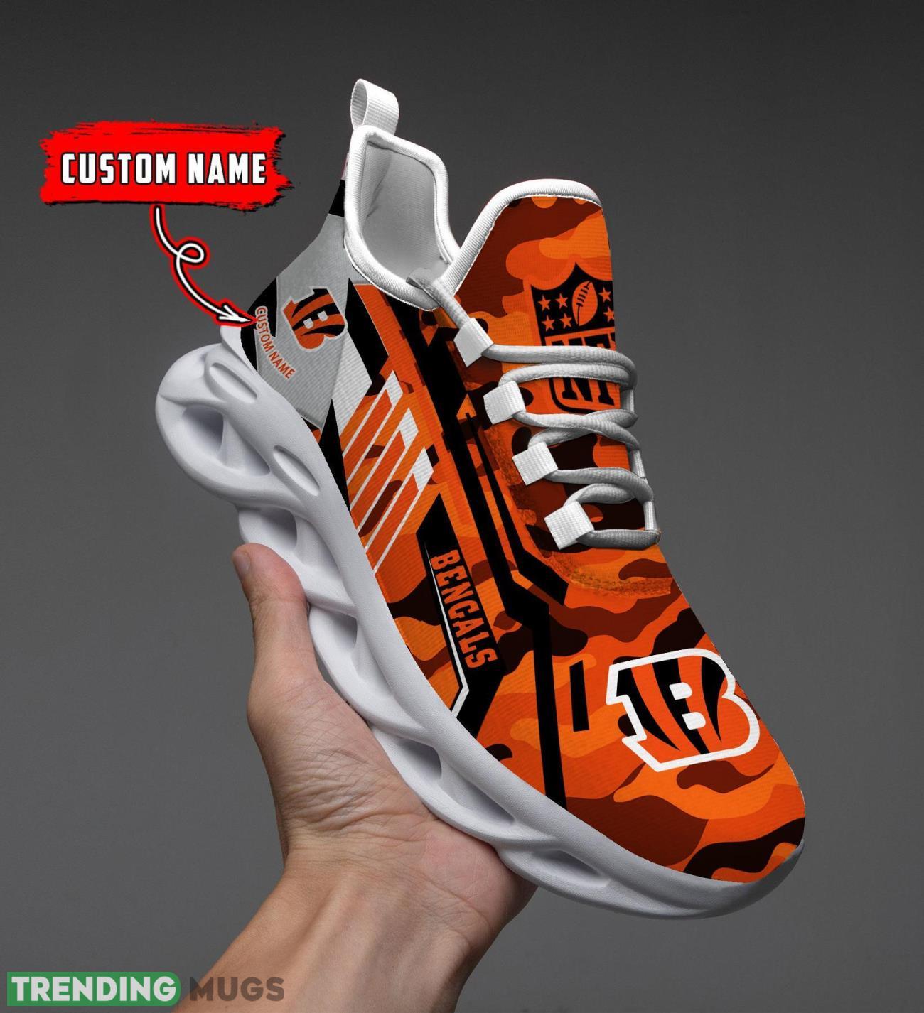 Custom Name Cincinnati Bengals CAMO Max Soul Shoes Gift For Father's Day Product Photo 1 Custom Name Cincinnati Bengals CAMO Max Soul Shoes Gift For Father's Day Product Photo 1