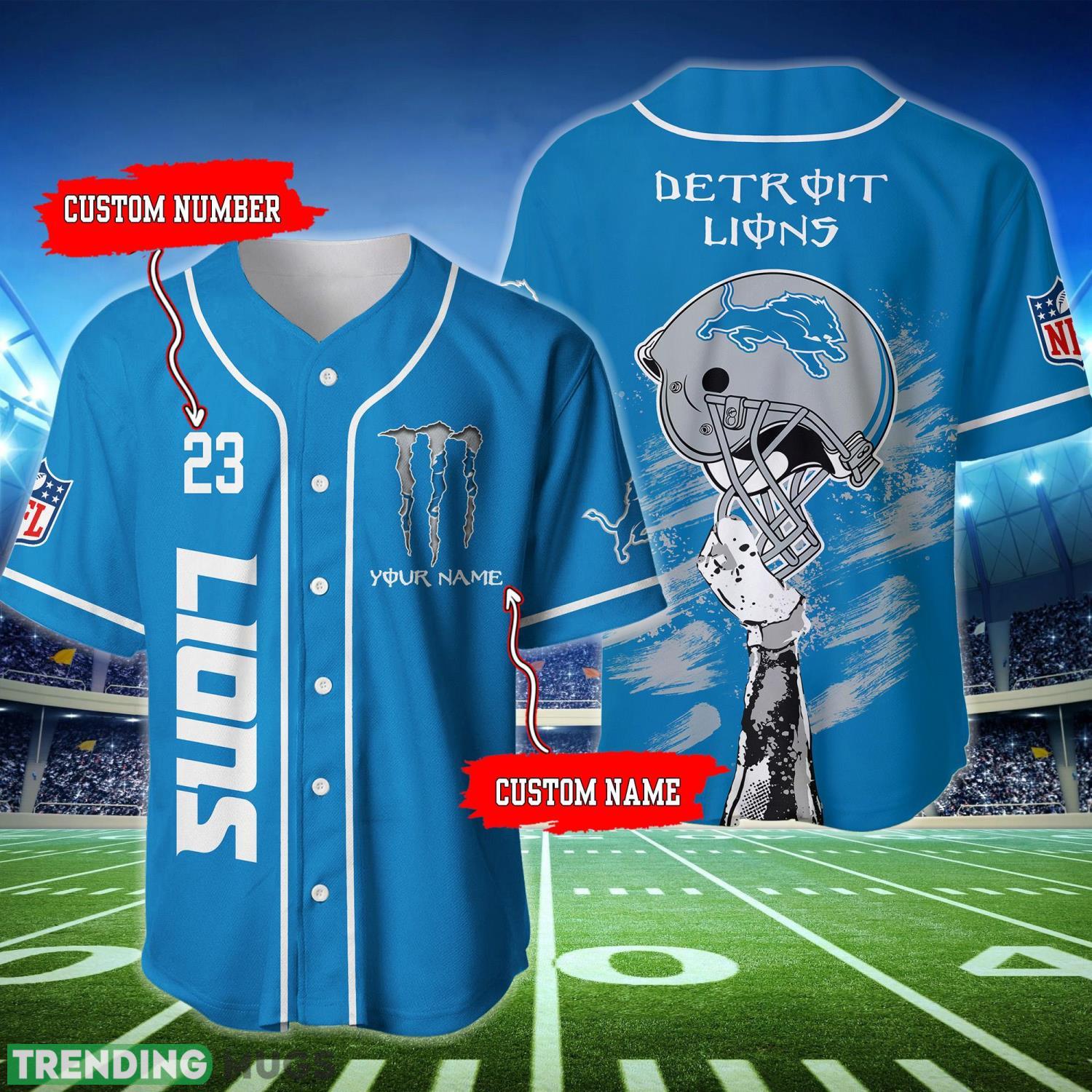 Custom Name Detroit Lions Baseball Jersey Shirt Team Gift For Men And Women Product Photo 1 Custom Name Detroit Lions Baseball Jersey Shirt Team Gift For Men And Women Product Photo 1