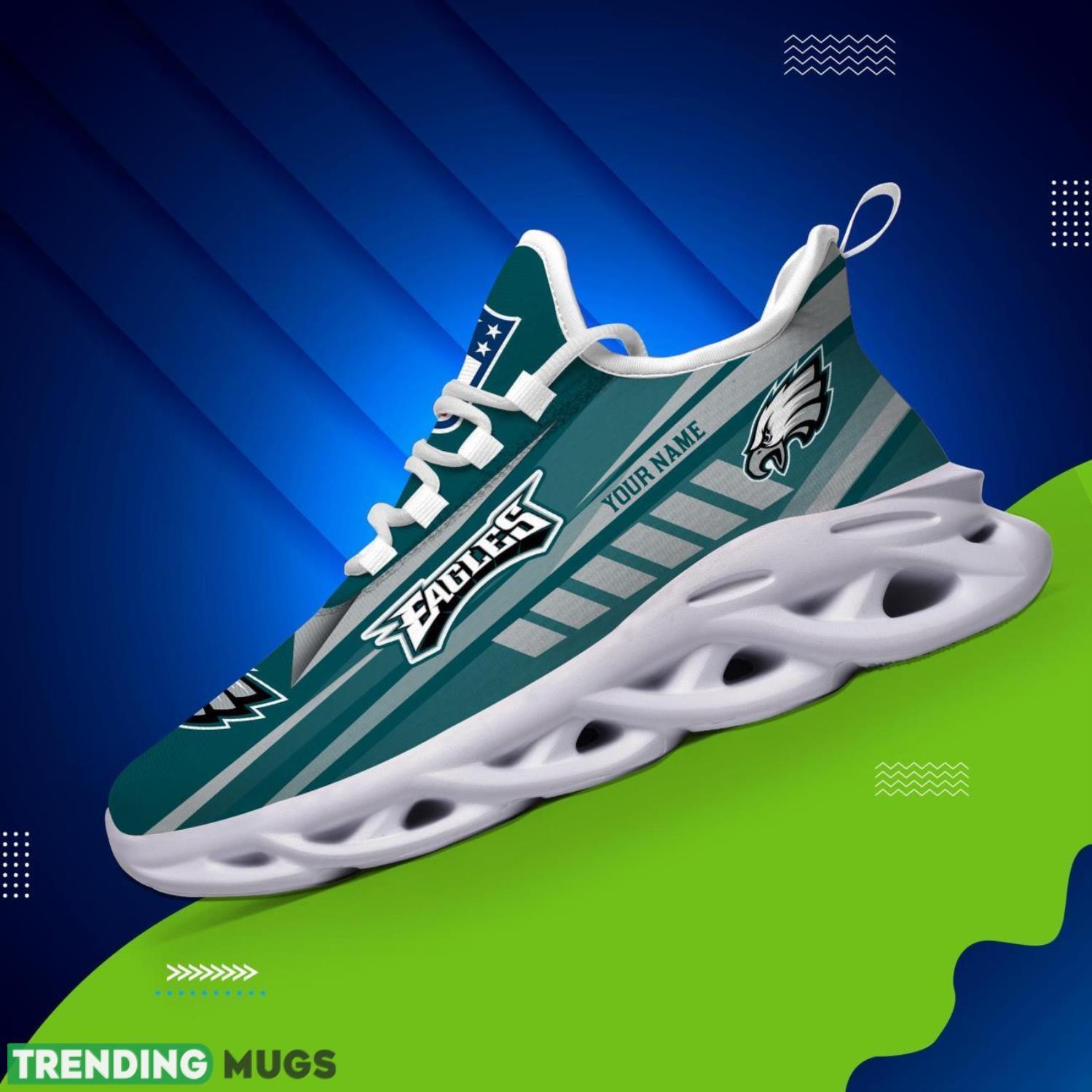 Custom Name For Fans Philadelphia Eagles Personalized Max Soul Shoes NFL Team Shoes Max Soul Custom Name For Fans Philadelphia Eagles Personalized Max Soul Shoes NFL Team Shoes Max Soul