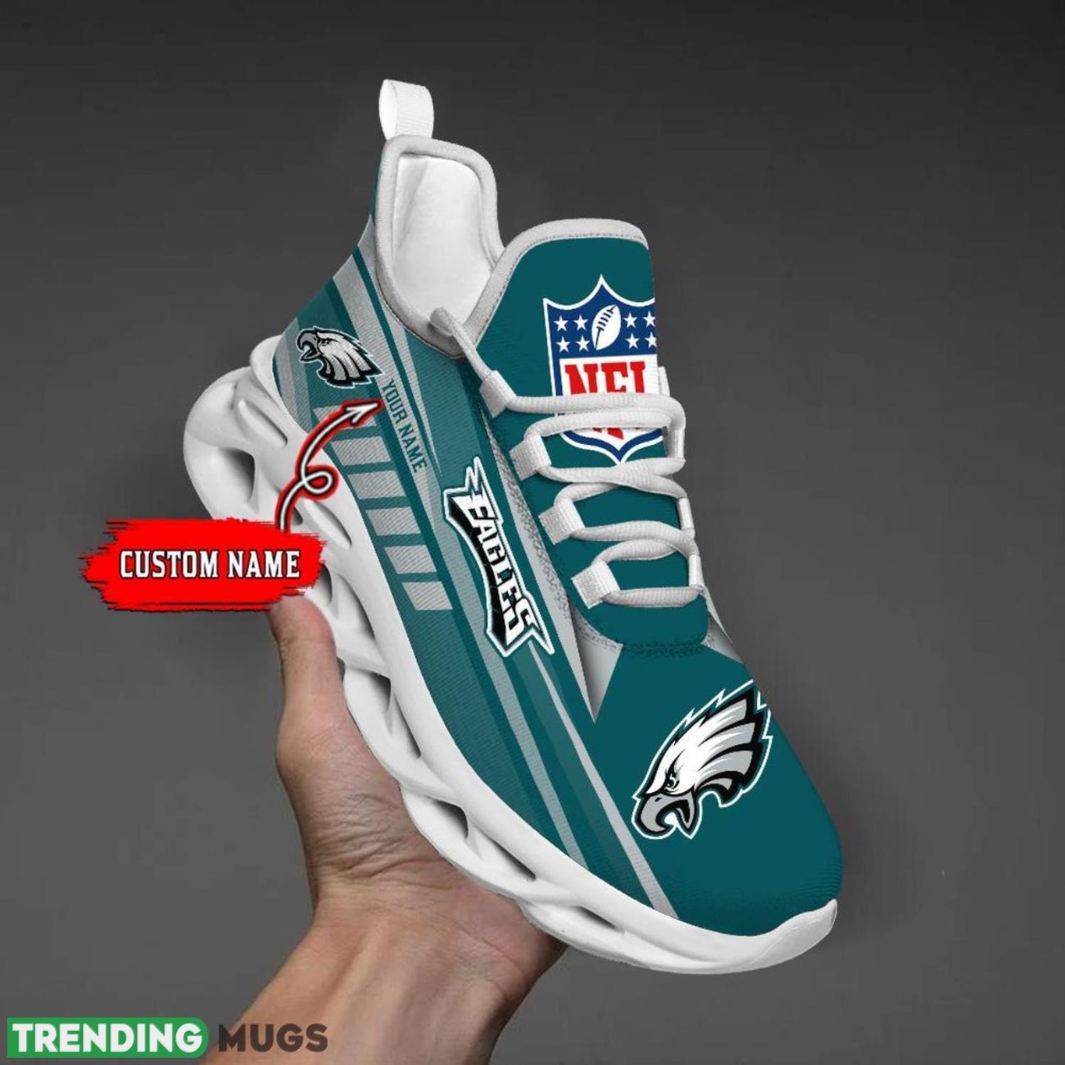 Custom Name For Fans Philadelphia Eagles Personalized Max Soul Shoes NFL Team Shoes Product Photo 1 Custom Name For Fans Philadelphia Eagles Personalized Max Soul Shoes NFL Team Shoes Product Photo 1