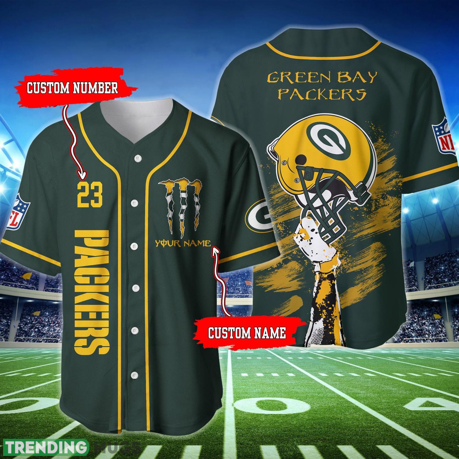 Custom Name Green Bay Packers Baseball Jersey Shirt Team Gift For Men And Women Product Photo 1 Custom Name Green Bay Packers Baseball Jersey Shirt Team Gift For Men And Women Product Photo 1