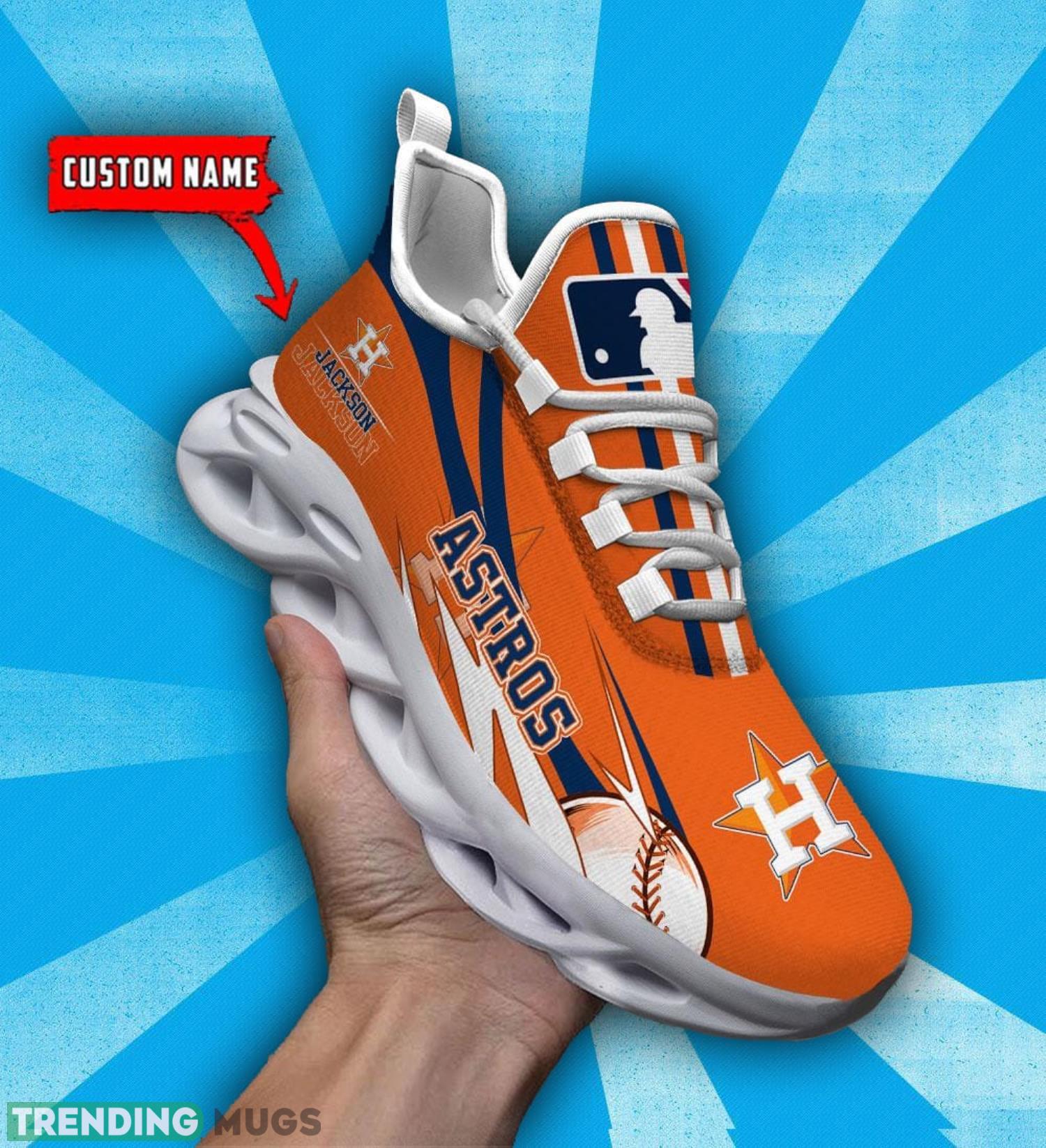Custom Name Houston Astros Personalized Sneakers Max Soul Shoes Product Photo 1