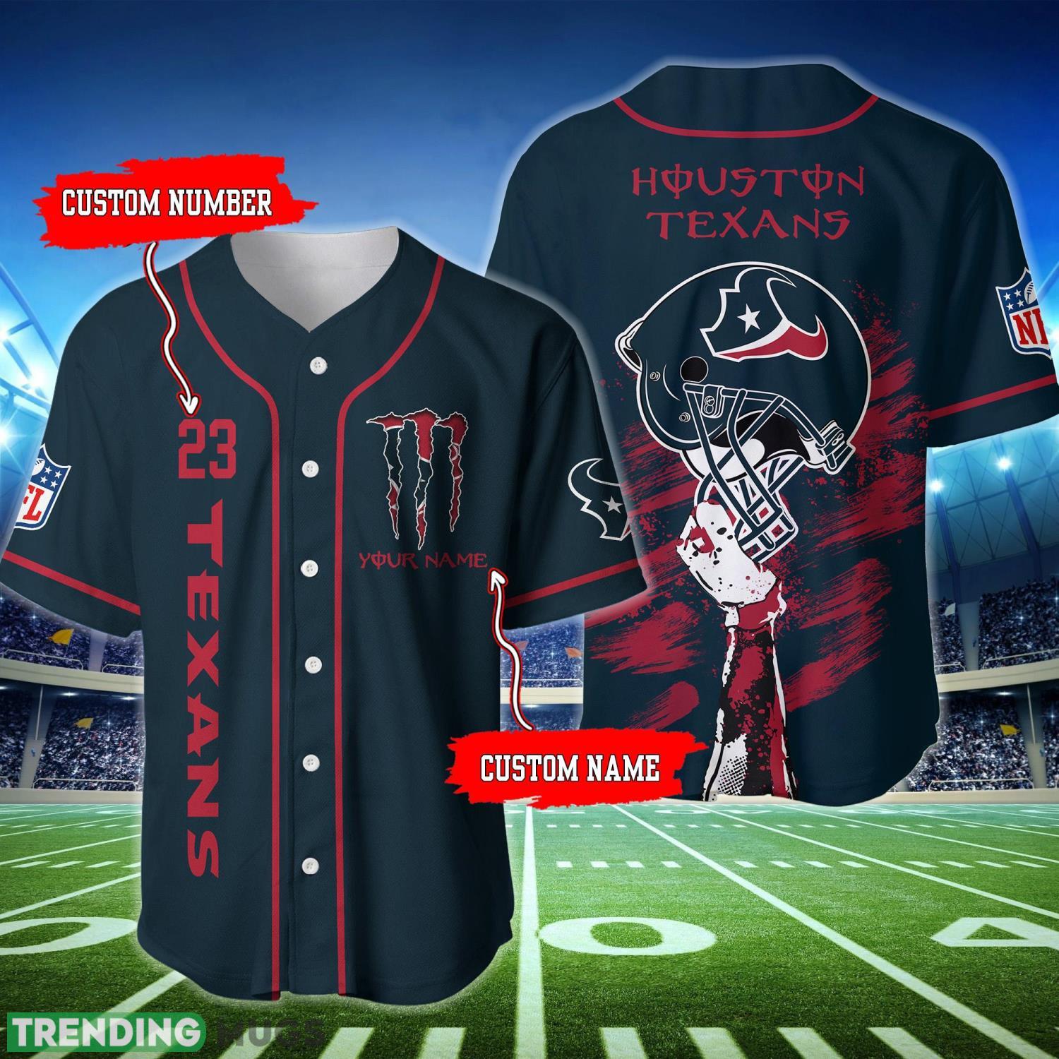 Custom Name Houston Texans Baseball Jersey Shirt Team Gift For Men And Women Product Photo 1 Custom Name Houston Texans Baseball Jersey Shirt Team Gift For Men And Women Product Photo 1