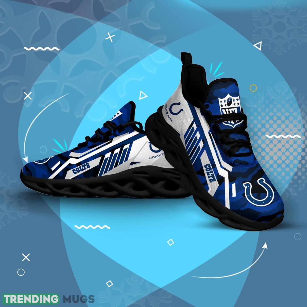 Custom Name Indianapolis Colts CAMO Max Soul Shoes Gift For Father's Day Max Soul Custom Name Indianapolis Colts CAMO Max Soul Shoes Gift For Father's Day Max Soul