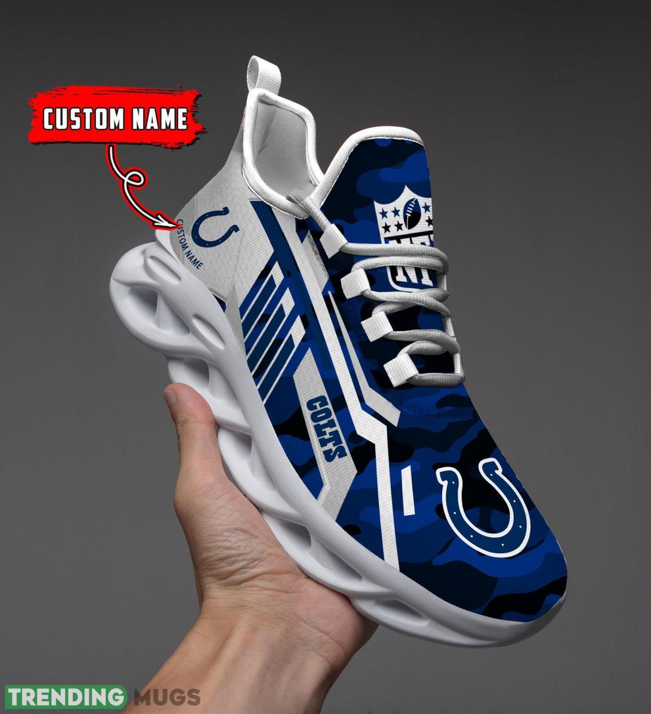 Custom Name Indianapolis Colts CAMO Max Soul Shoes Gift For Father's Day Product Photo 1 Custom Name Indianapolis Colts CAMO Max Soul Shoes Gift For Father's Day Product Photo 1