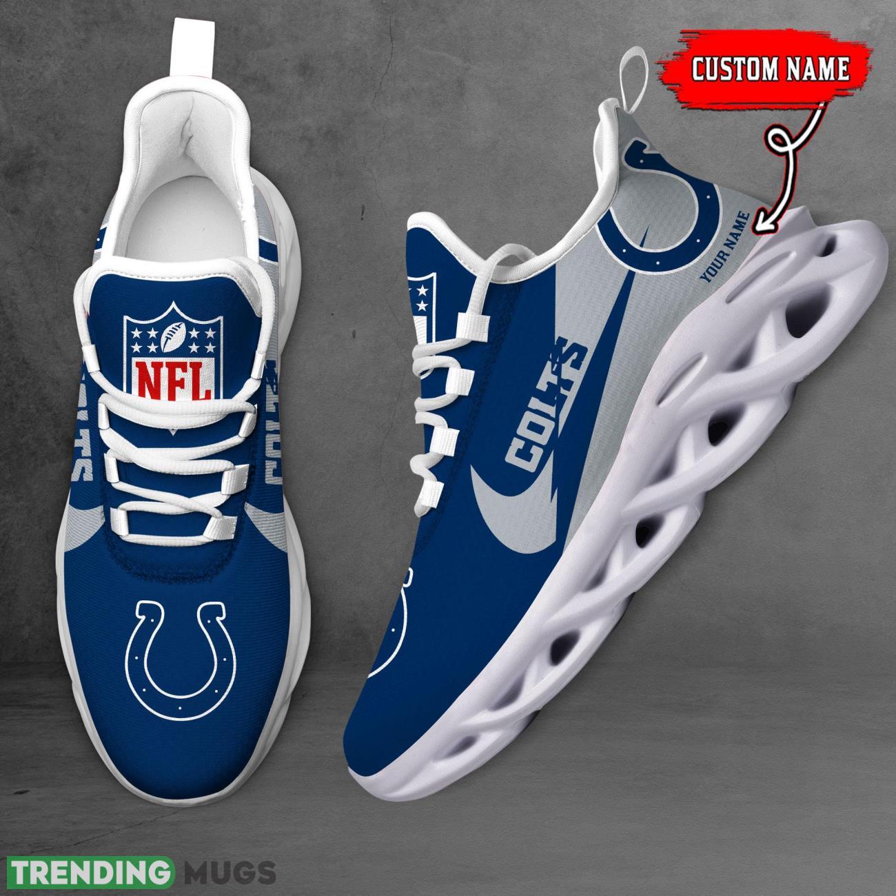 Custom Name Indianapolis Colts Max Soul Shoes Trending Sneakers For Men And Women Max Soul Custom Name Indianapolis Colts Max Soul Shoes Trending Sneakers For Men And Women Max Soul