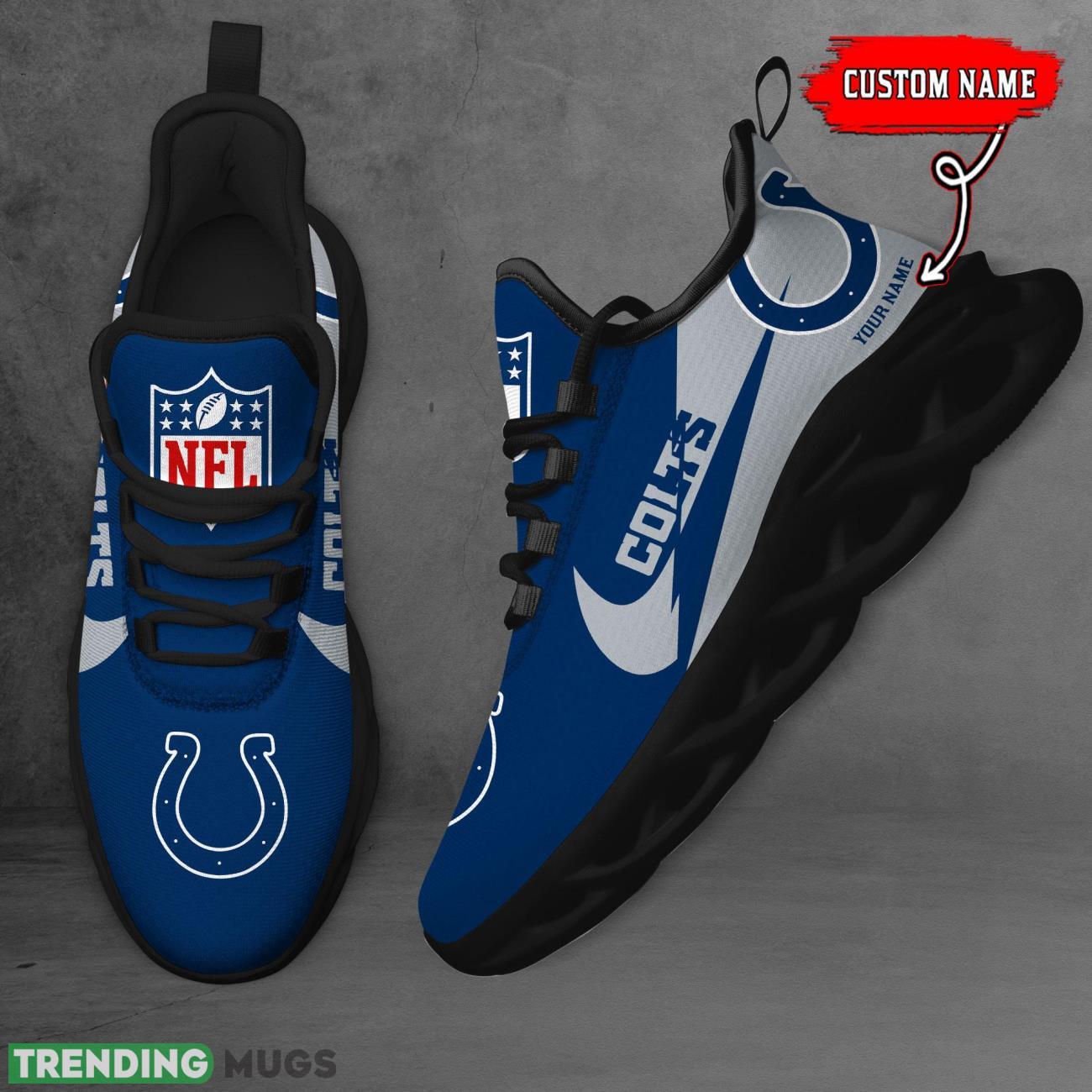 Custom Name Indianapolis Colts Max Soul Shoes Trending Sneakers For Men And Women Max Soul Custom Name Indianapolis Colts Max Soul Shoes Trending Sneakers For Men And Women Max Soul