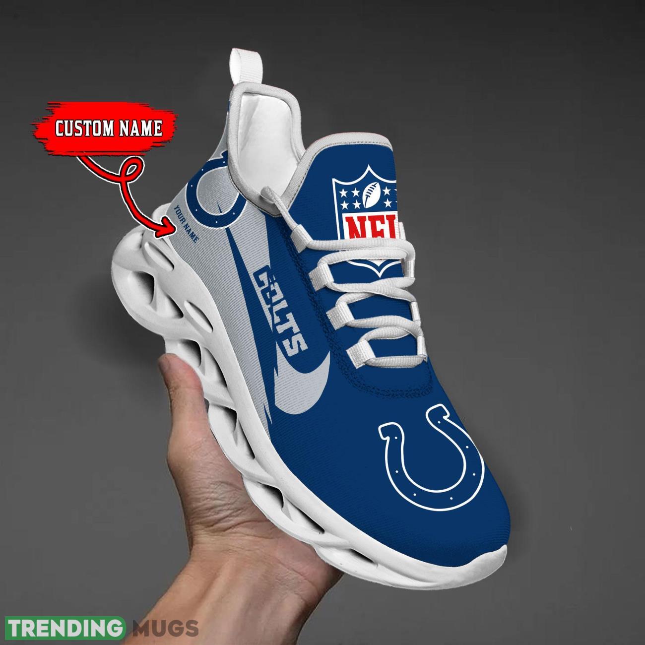 Custom Name Indianapolis Colts Max Soul Shoes Trending Sneakers For Men And Women Product Photo 1 Custom Name Indianapolis Colts Max Soul Shoes Trending Sneakers For Men And Women Product Photo 1