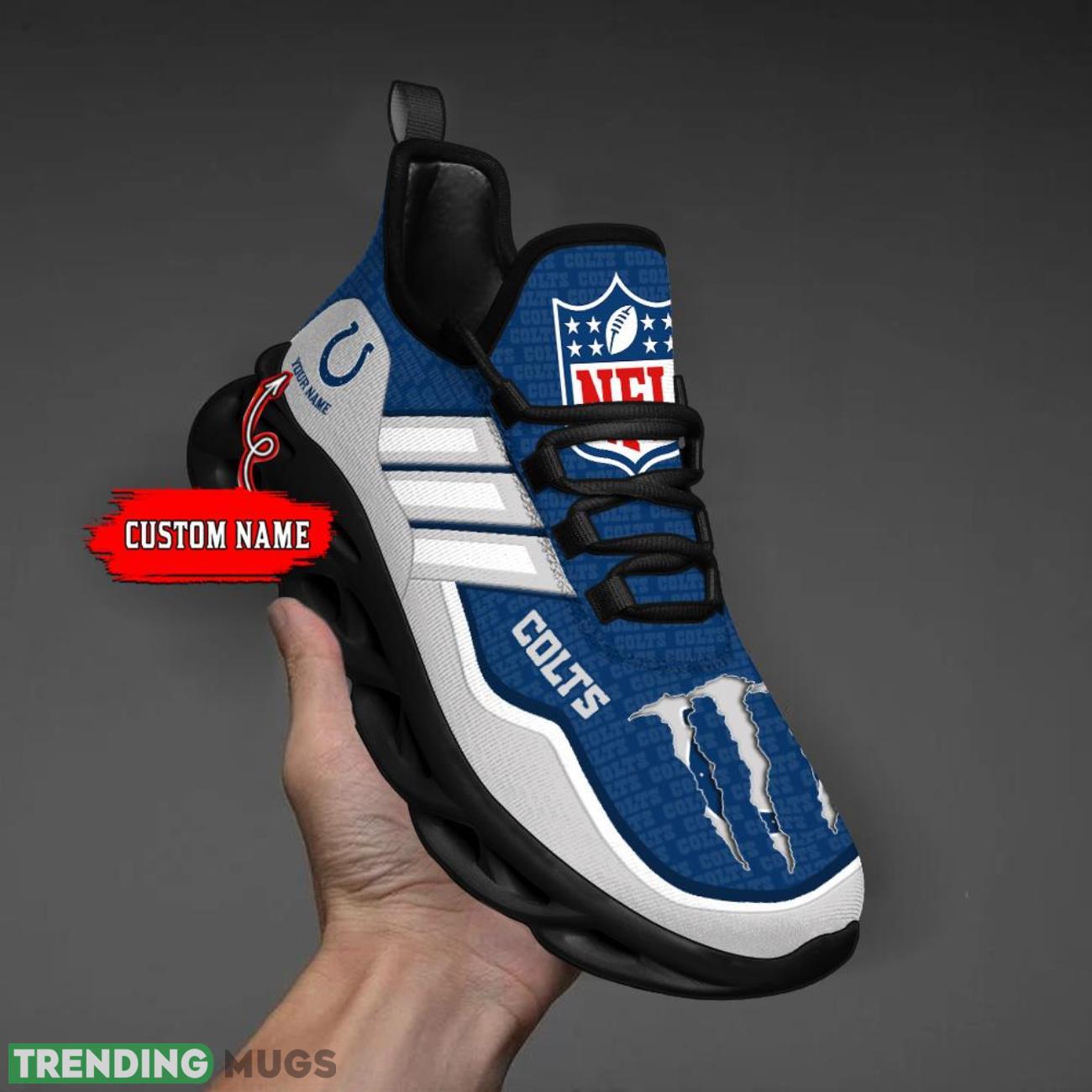 Custom Name Indianapolis Colts Personalized Sneakers Max Soul Shoes For Fans Max Soul Custom Name Indianapolis Colts Personalized Sneakers Max Soul Shoes For Fans Max Soul