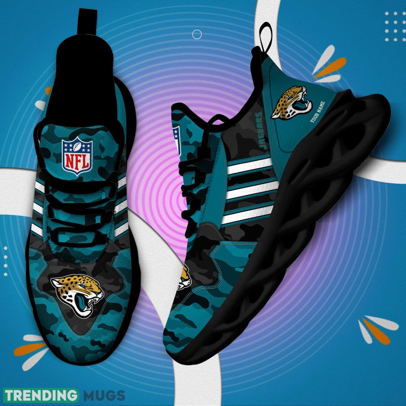Custom Name Jacksonville Jaguars Personalized Sneakers Max Soul Shoes Camo Pattern And White Striped Shoes Max Soul Custom Name Jacksonville Jaguars Personalized Sneakers Max Soul Shoes Camo Pattern And White Striped Shoes Max Soul