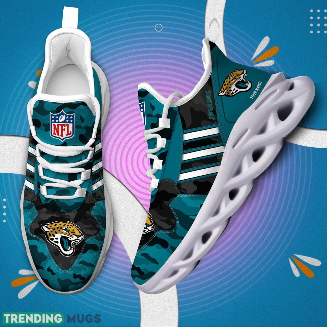 Custom Name Jacksonville Jaguars Personalized Sneakers Max Soul Shoes Camo Pattern And White Striped Shoes Max Soul Custom Name Jacksonville Jaguars Personalized Sneakers Max Soul Shoes Camo Pattern And White Striped Shoes Max Soul