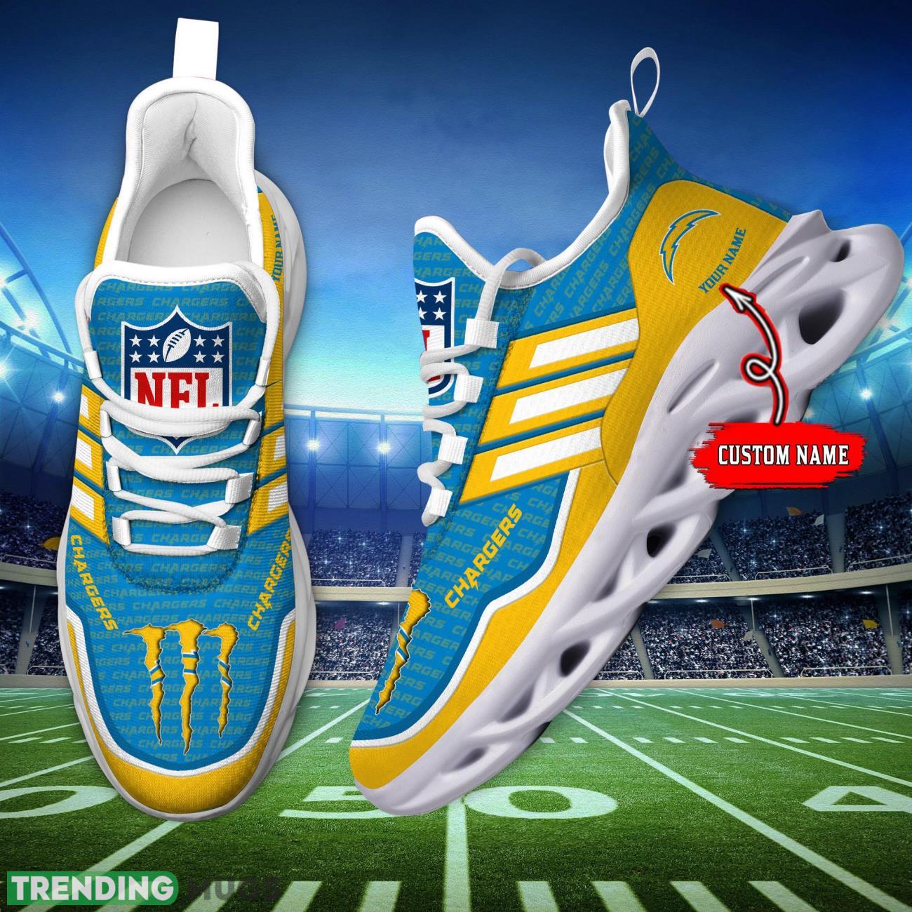 Custom Name Los Angeles Chargers Personalized Sneakers Max Soul Shoes For Fans Product Photo 1 Custom Name Los Angeles Chargers Personalized Sneakers Max Soul Shoes For Fans Product Photo 1