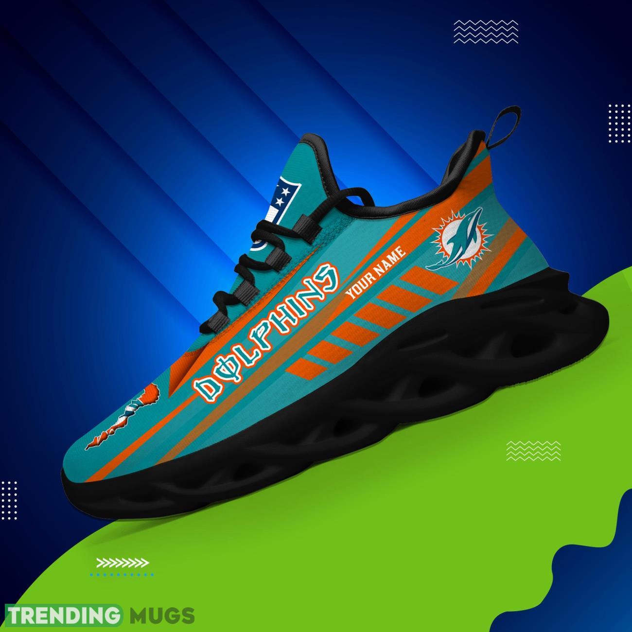 Custom Name Miami Dolphins Custom Name For Fans Max Soul Sneakers Max Soul Custom Name Miami Dolphins Custom Name For Fans Max Soul Sneakers Max Soul