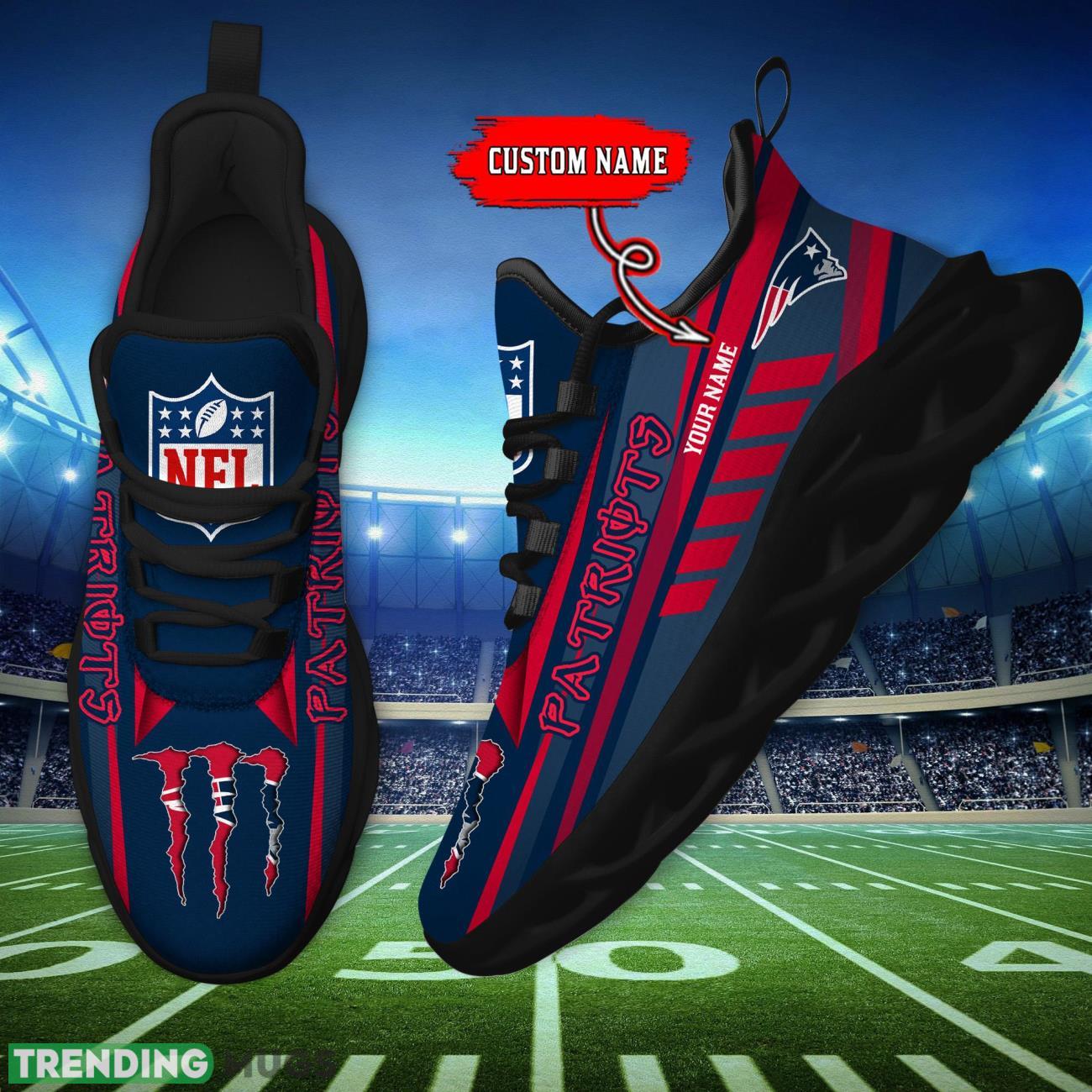 Custom Name New England Patriots Custom Name For Fans Max Soul Sneakers Max Soul Custom Name New England Patriots Custom Name For Fans Max Soul Sneakers Max Soul