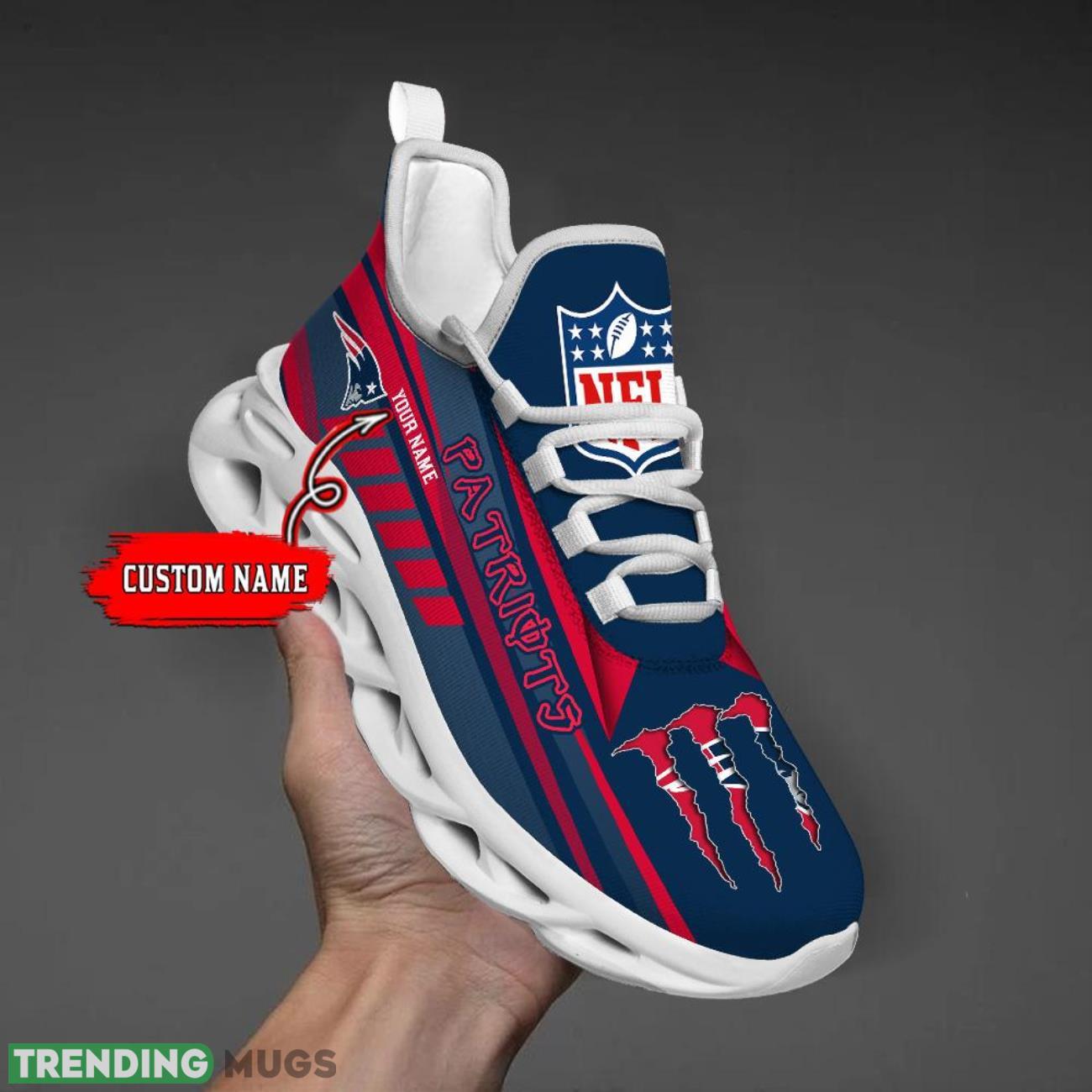 Custom Name New England Patriots Custom Name For Fans Max Soul Sneakers Product Photo 1 Custom Name New England Patriots Custom Name For Fans Max Soul Sneakers Product Photo 1