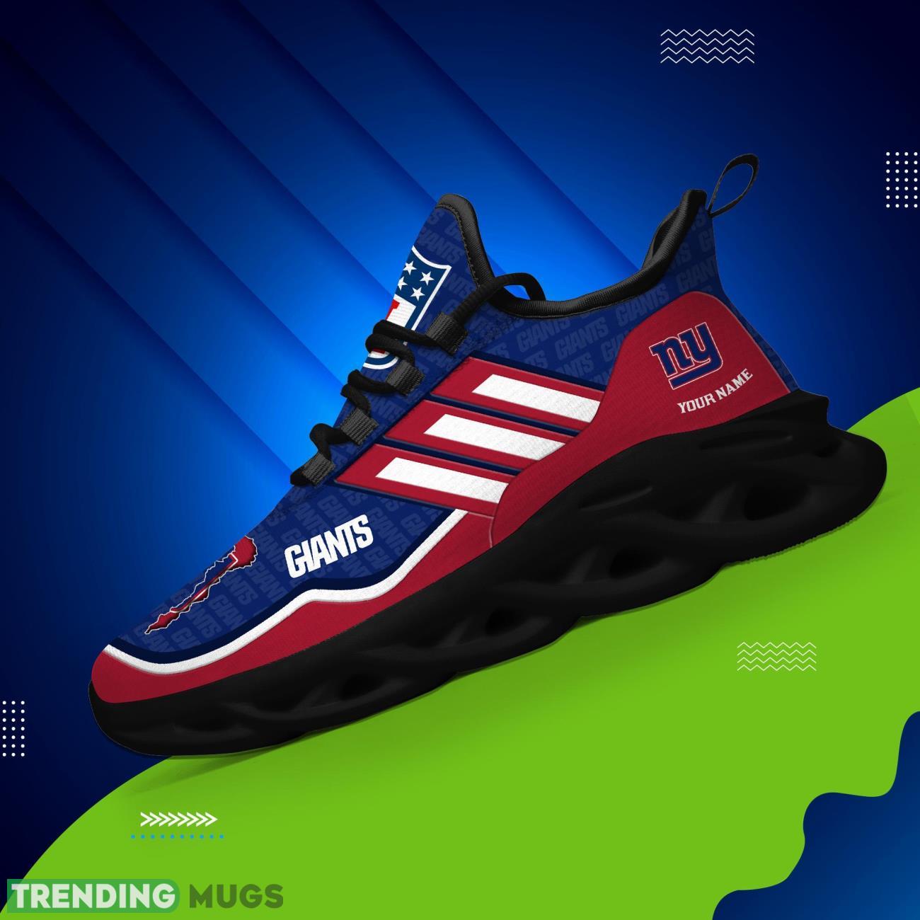 Custom Name New York Giants Personalized Sneakers Max Soul Shoes For Fans Max Soul Custom Name New York Giants Personalized Sneakers Max Soul Shoes For Fans Max Soul