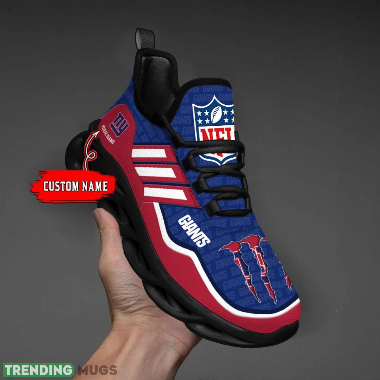 Custom Name New York Giants Personalized Sneakers Max Soul Shoes For Fans Max Soul Custom Name New York Giants Personalized Sneakers Max Soul Shoes For Fans Max Soul