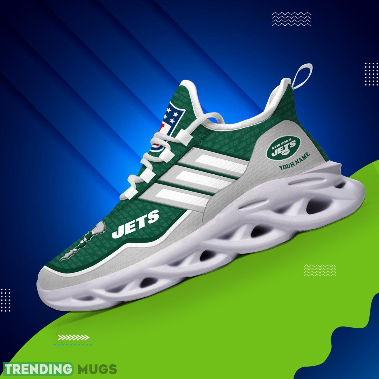 Custom Name New York Jets Personalized Sneakers Max Soul Shoes For Fans Max Soul Custom Name New York Jets Personalized Sneakers Max Soul Shoes For Fans Max Soul