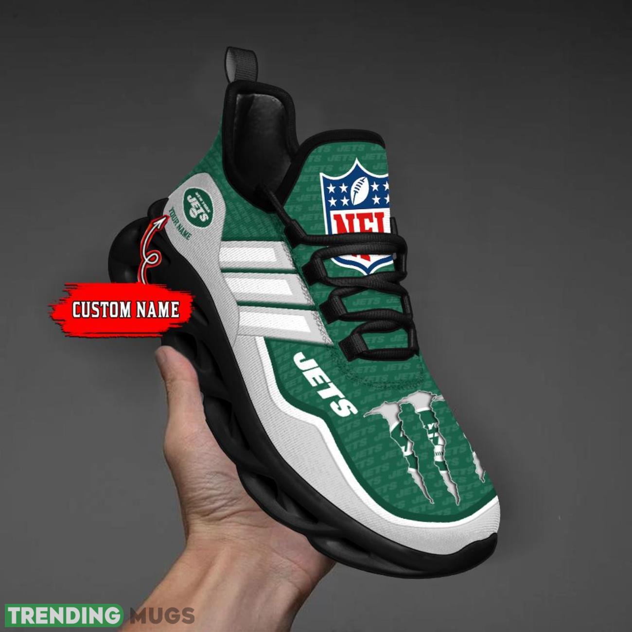 Custom Name New York Jets Personalized Sneakers Max Soul Shoes For Fans Max Soul Custom Name New York Jets Personalized Sneakers Max Soul Shoes For Fans Max Soul