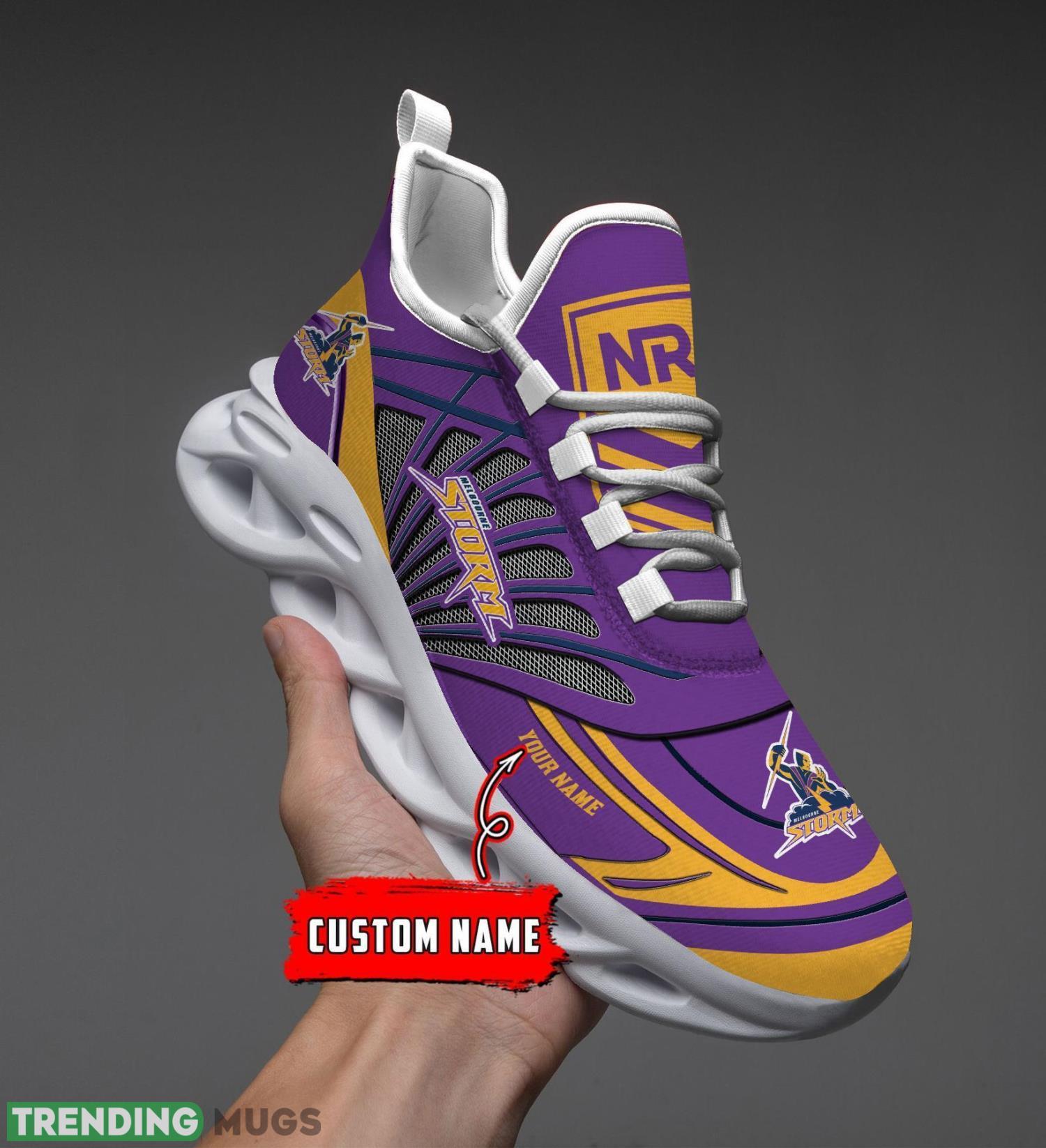 Custom Name Nrl Teams Melbourne Storm Personalized Name Max Soul Shoes Gift For Fans Sport Product Photo 1 Custom Name Nrl Teams Melbourne Storm Personalized Name Max Soul Shoes Gift For Fans Sport Product Photo 1