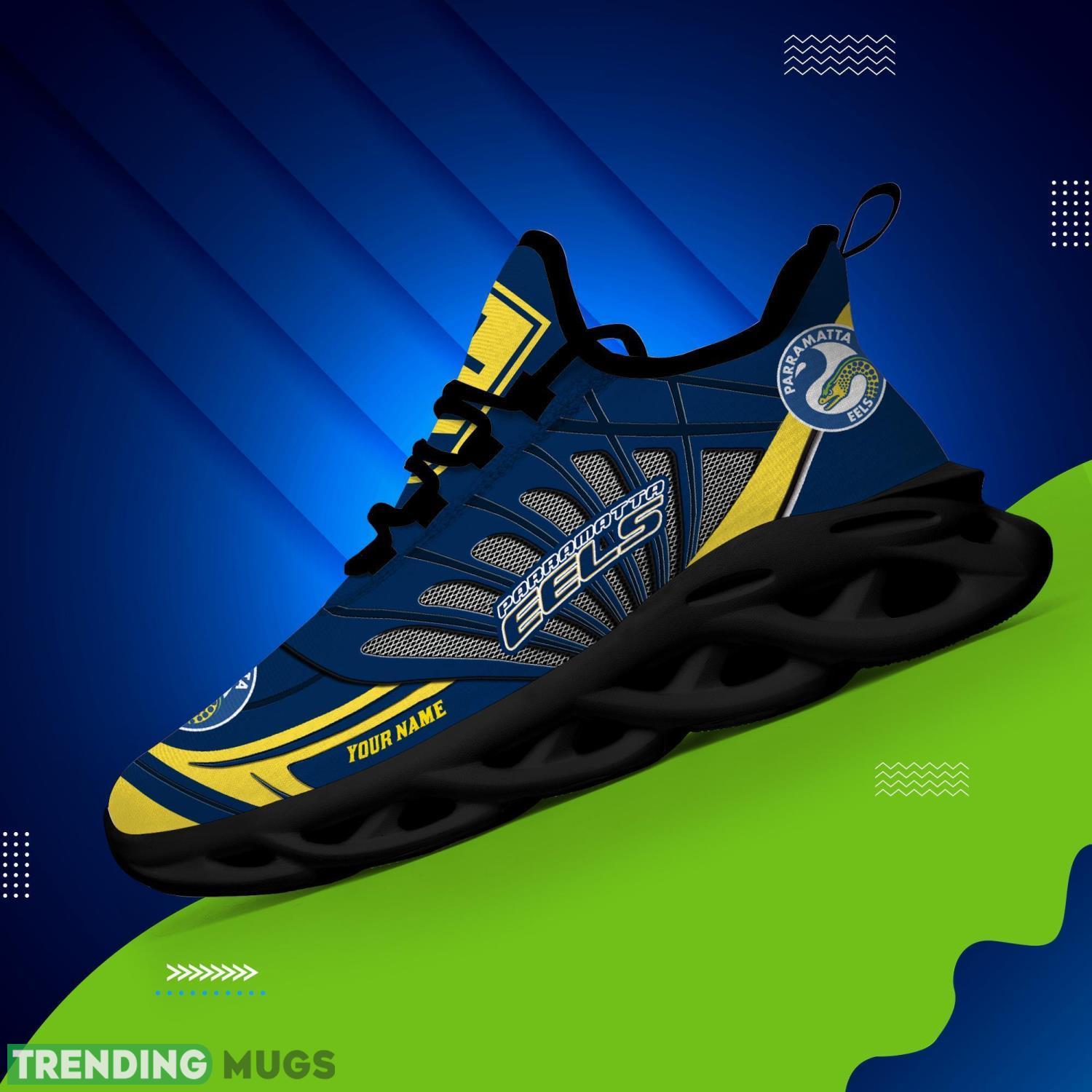 Custom Name Nrl Teams Parramatta Eels Personalized Name Max Soul Shoes Gift For Fans Sport Max Soul Custom Name Nrl Teams Parramatta Eels Personalized Name Max Soul Shoes Gift For Fans Sport Max Soul