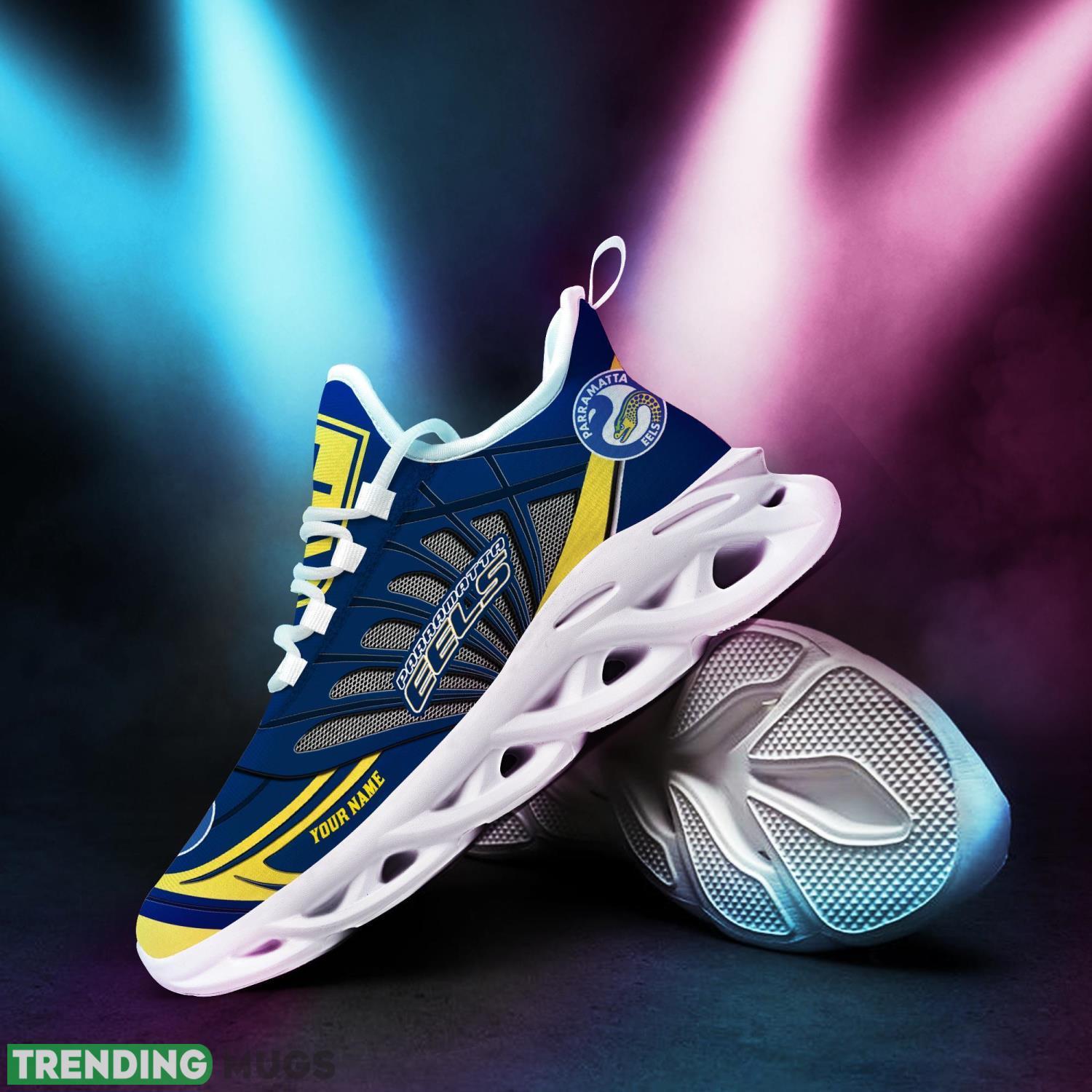 Custom Name Nrl Teams Parramatta Eels Personalized Name Max Soul Shoes Gift For Fans Sport Max Soul Custom Name Nrl Teams Parramatta Eels Personalized Name Max Soul Shoes Gift For Fans Sport Max Soul