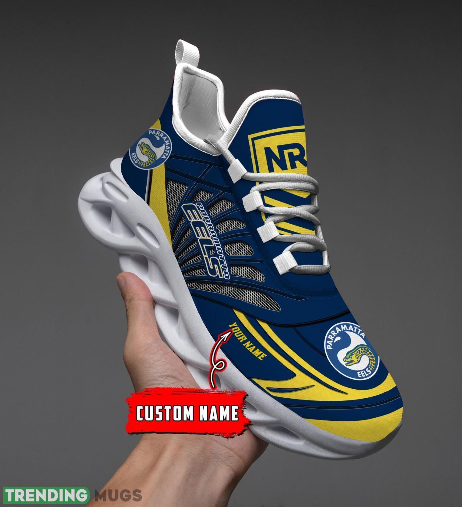 Custom Name Nrl Teams Parramatta Eels Personalized Name Max Soul Shoes Gift For Fans Sport Product Photo 1 Custom Name Nrl Teams Parramatta Eels Personalized Name Max Soul Shoes Gift For Fans Sport Product Photo 1