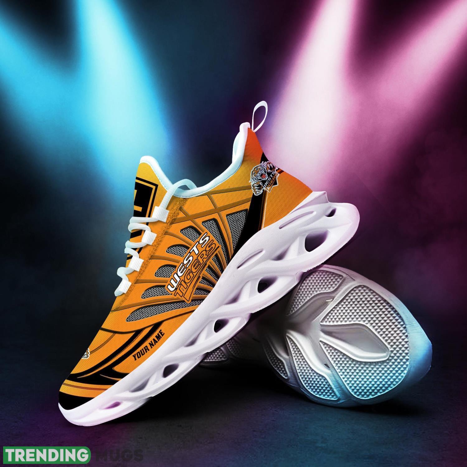 Custom Name Nrl Teams Wests Tigers Personalized Name Max Soul Shoes Gift For Fans Sport Max Soul Custom Name Nrl Teams Wests Tigers Personalized Name Max Soul Shoes Gift For Fans Sport Max Soul