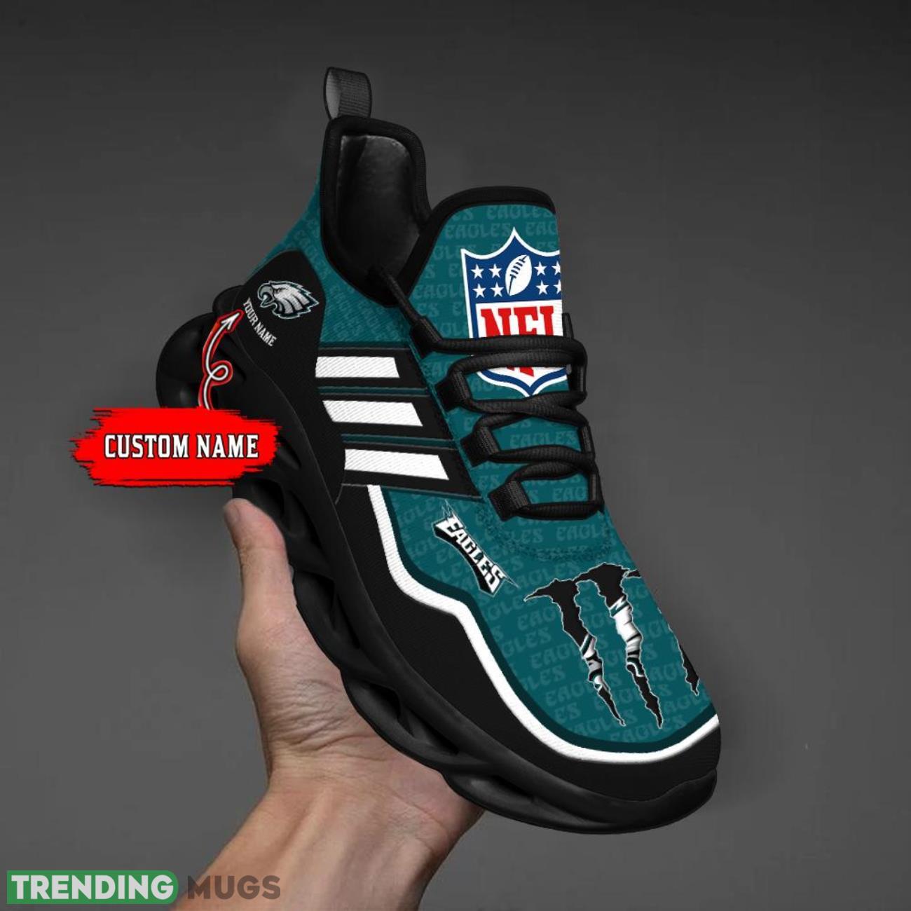 Custom Name Philadelphia Eagles Personalized Sneakers Max Soul Shoes For Fans Max Soul Custom Name Philadelphia Eagles Personalized Sneakers Max Soul Shoes For Fans Max Soul
