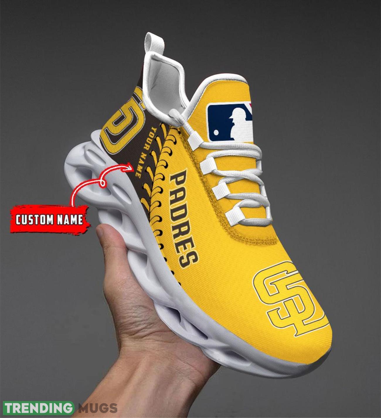Custom Name San Diego Padres Max Soul Shoes Chunky Sneakers Custom Name Product Photo 1 Custom Name San Diego Padres Max Soul Shoes Chunky Sneakers Custom Name Product Photo 1